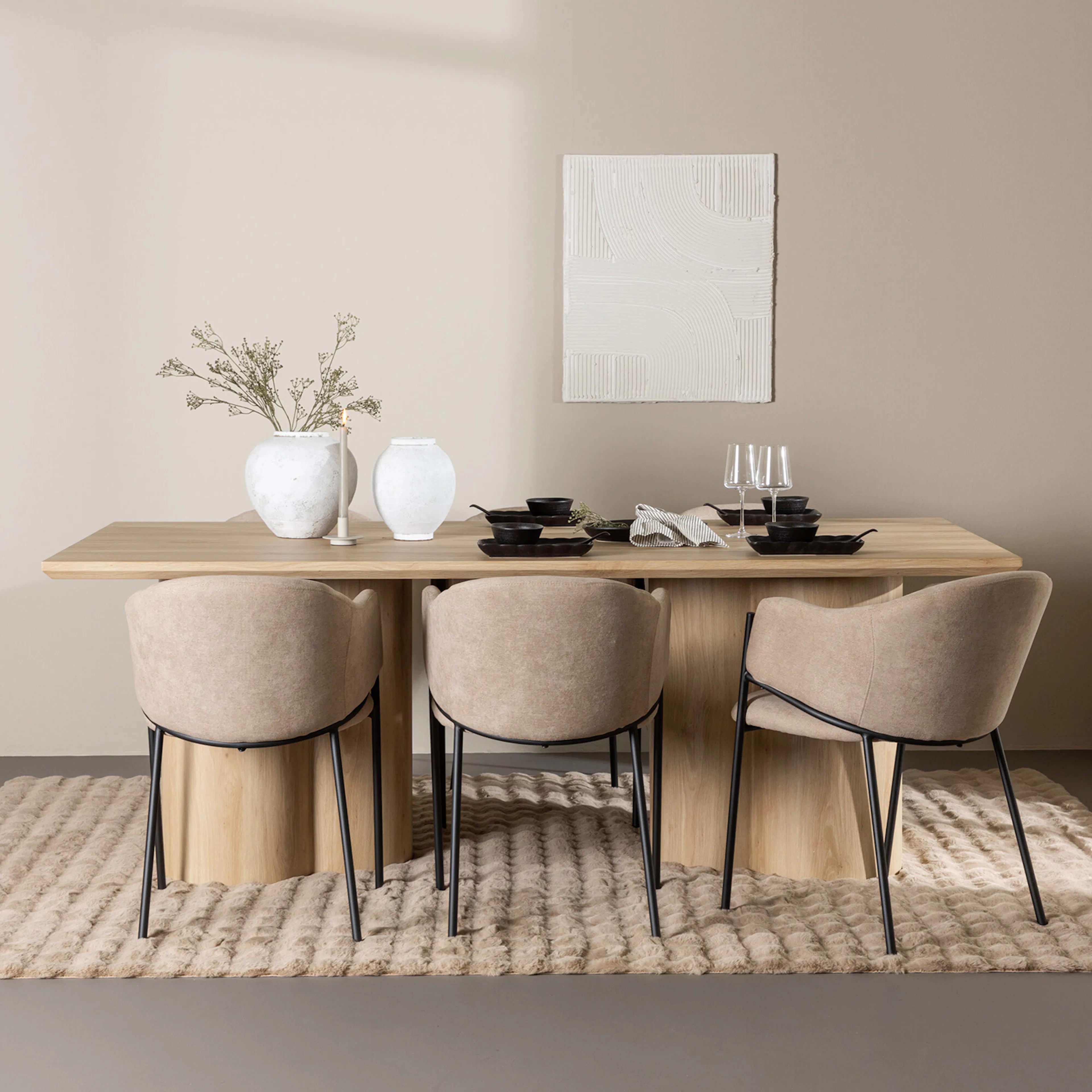 Spisegruppe Venture Home Olivia 210 med 6 stk Evelina Stoler
