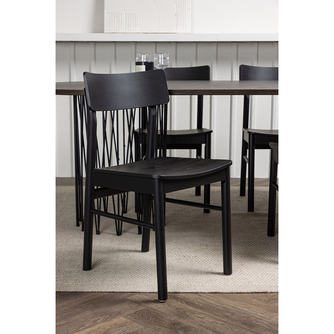 Spisegruppe Venture Home Stone oval med 4st Montros Spisestoler