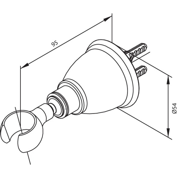 Veggbrakett Damixa Tradition for Hånddusj