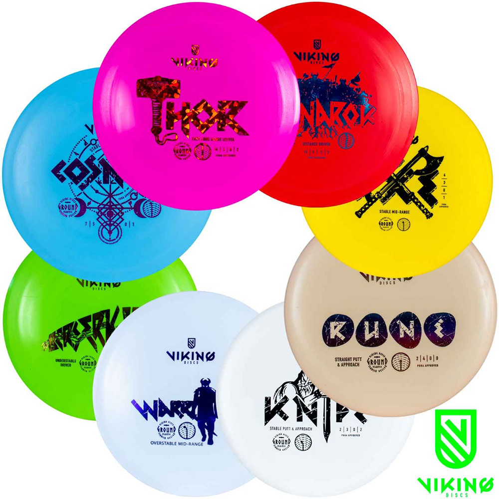 Frisbeegolf Viking Discs Ground Original 8-Disc Sett
