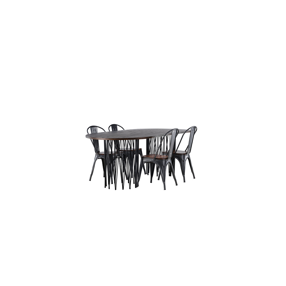 Spisegruppe Venture Home Stone med 4 Tempe Stoler