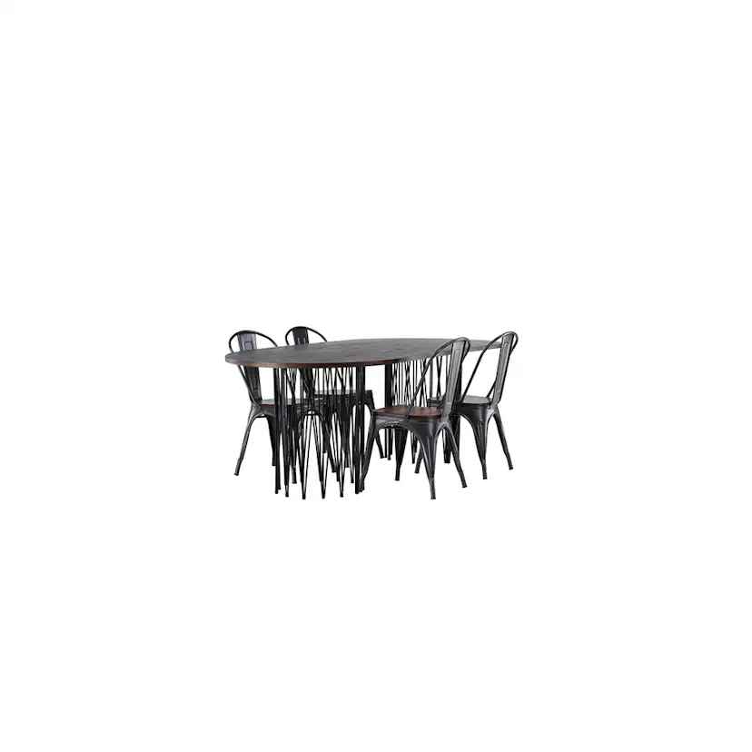 Spisegruppe Venture Home Stone med 4 Tempe Stoler