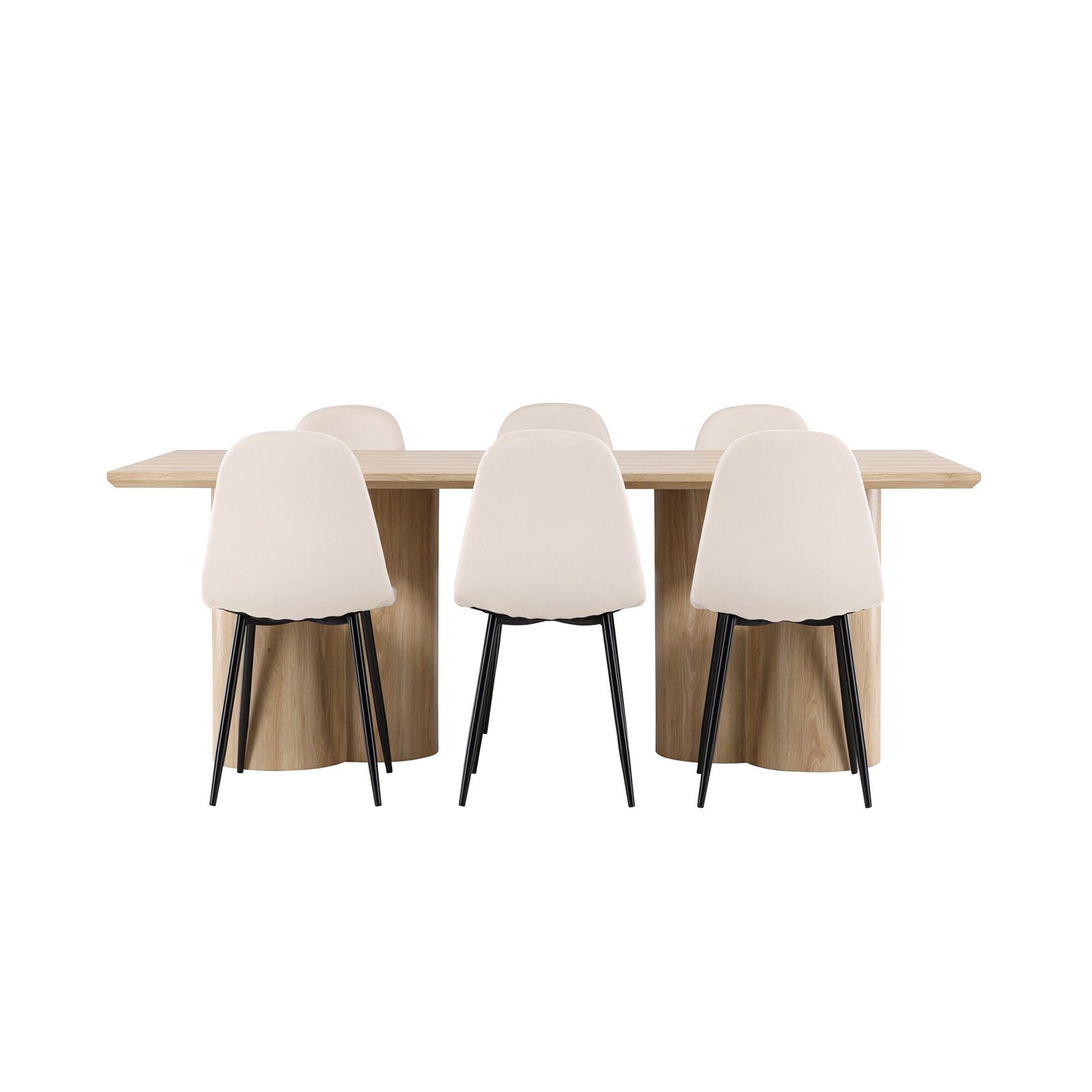 Spisegruppe Venture Home Olivia 210 med 6 stk Polar Stoler Fløyel