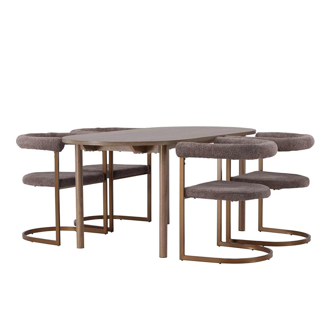 Spisegruppe Venture Home Andy Ø120 cm med 4st Morning Spisestoler