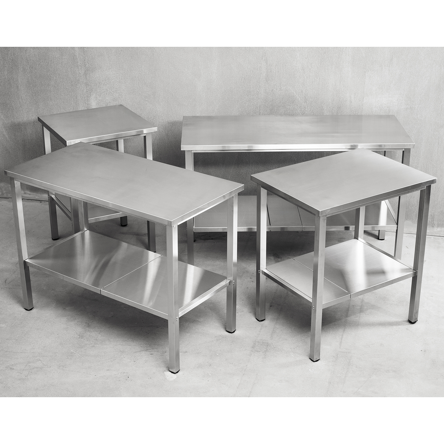 Benkestativ Vilan Stainless Rustfritt Variant Stativ med Underhylle