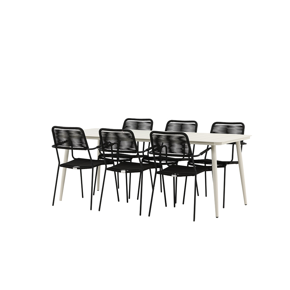 Spisegruppe Venture Home Lina med 6 Lindos Stoler