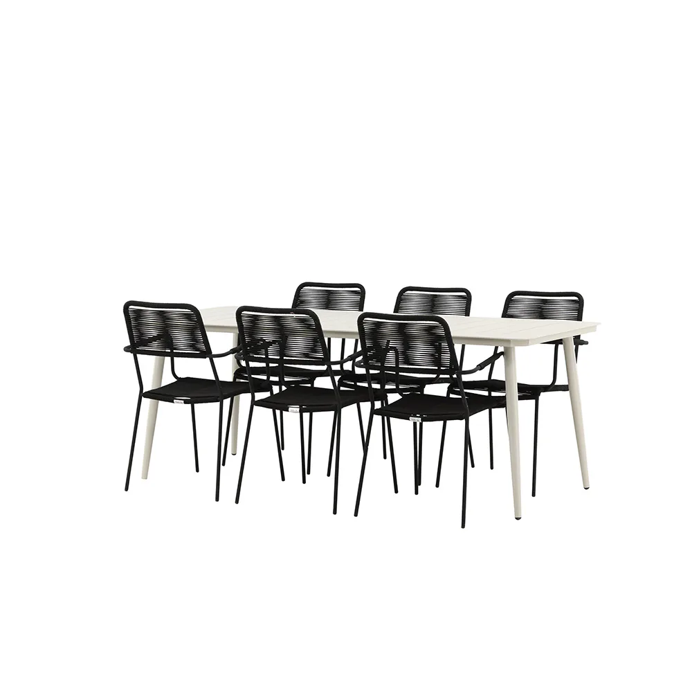 Spisegruppe Venture Home Lina med 6 Lindos Stoler