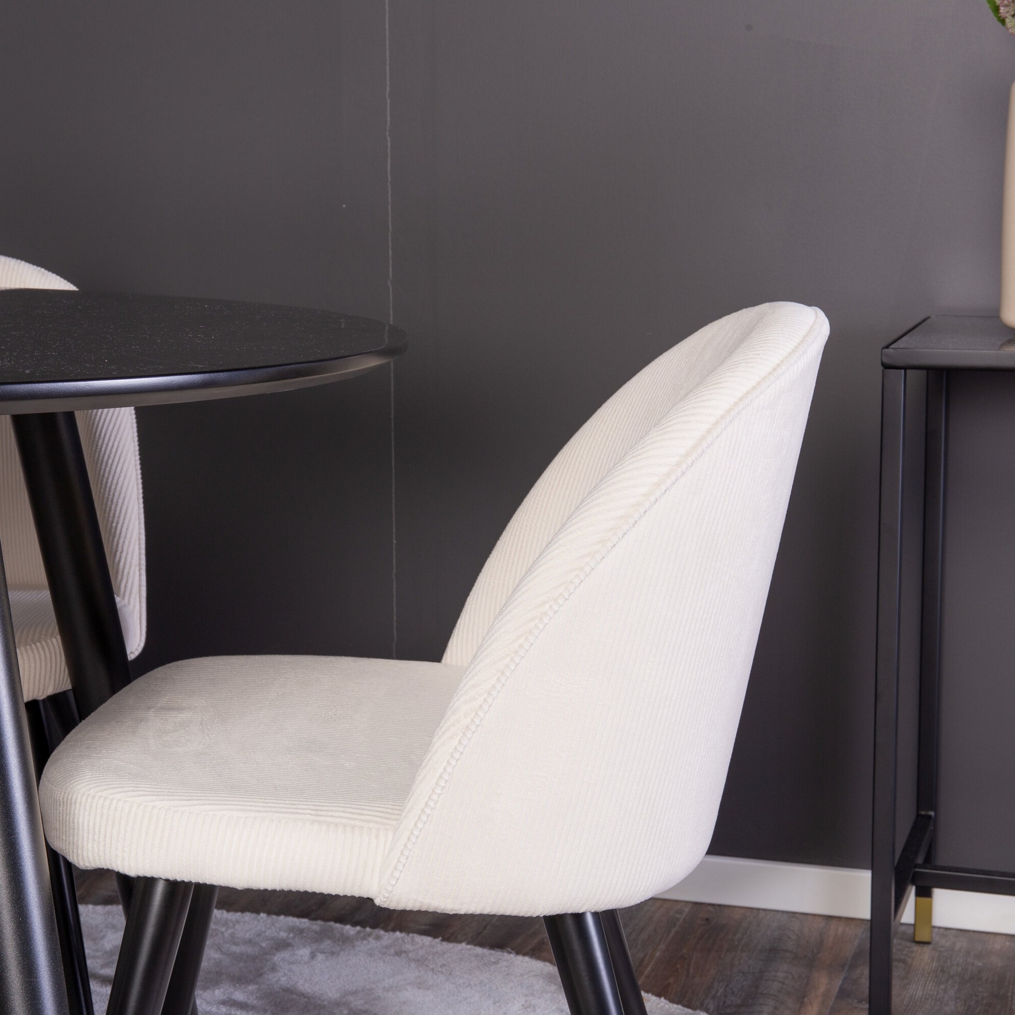 Spisegruppe Venture Home Plaza med 4stk Velvet Stoler