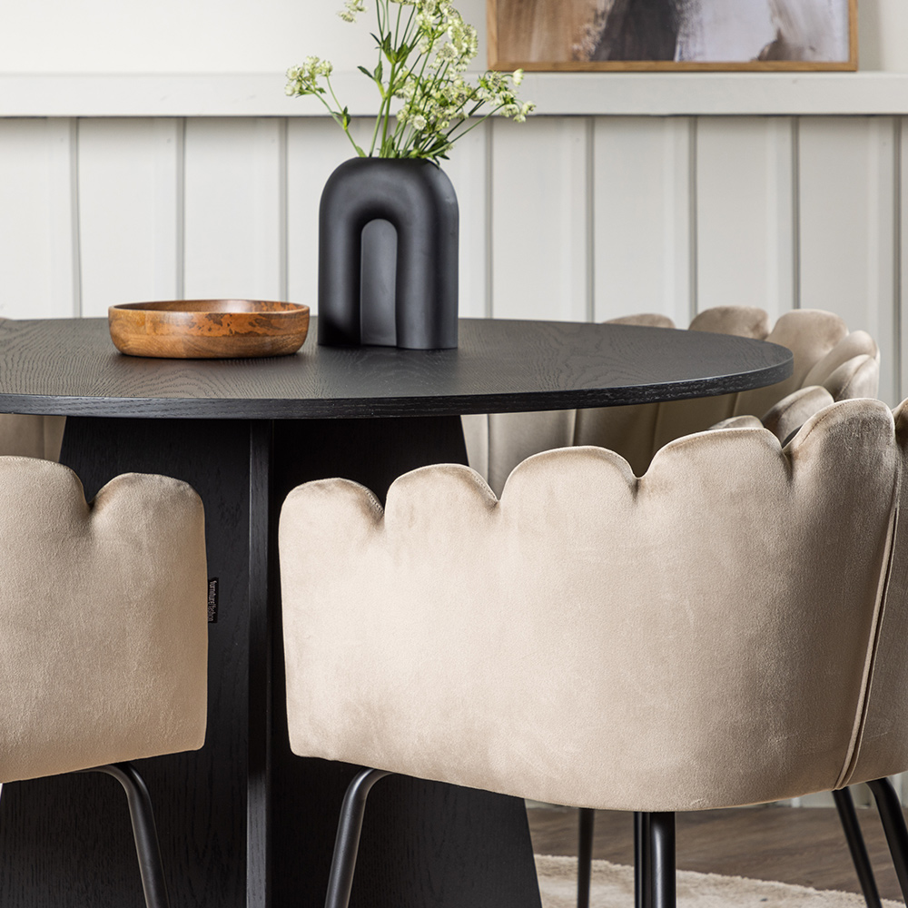Spisegruppe Venture Home Bootcut Ø110 cm med 4 Limhamn Stoler