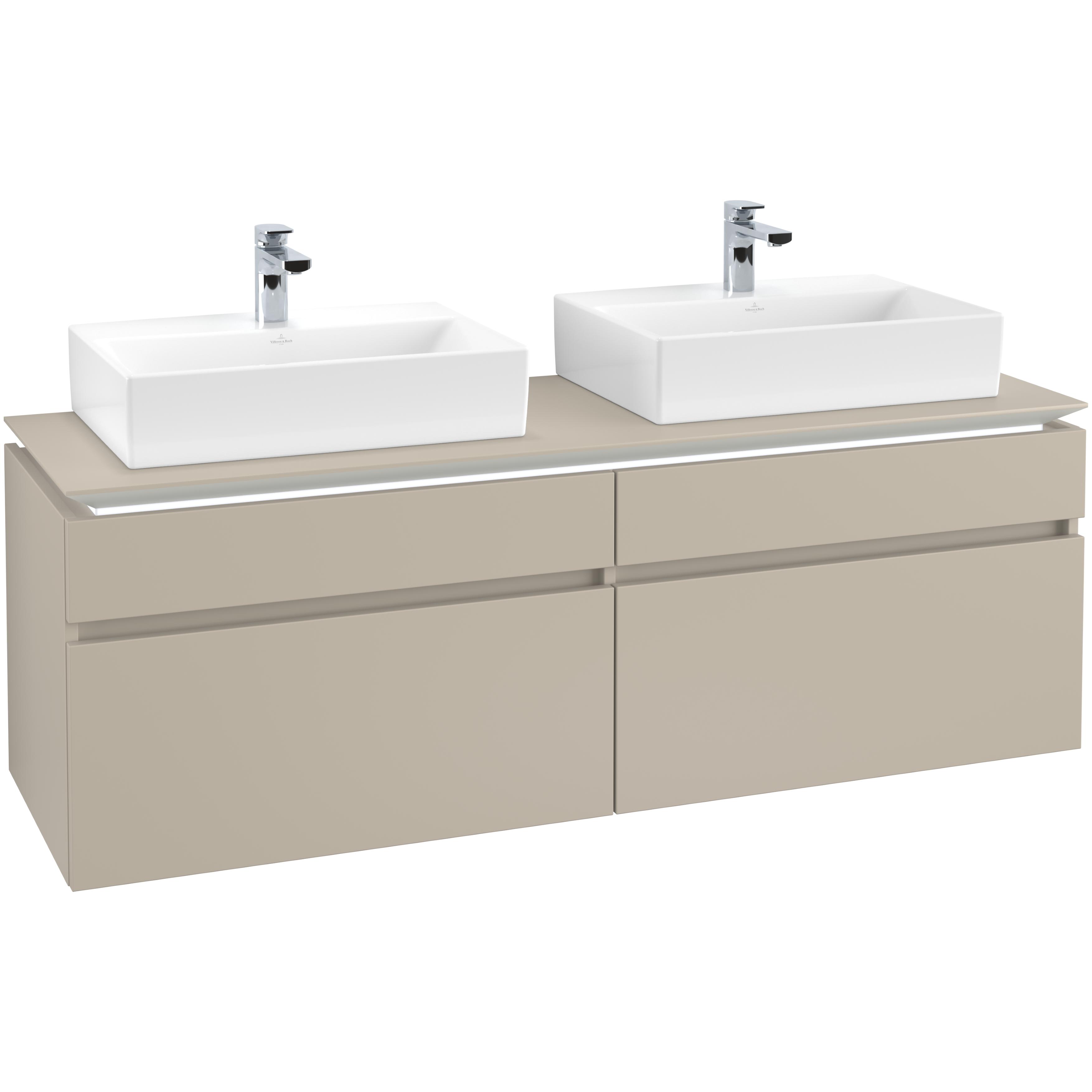 Tvättställsskåp Villeroy & Boch Legato 1600 med 4 Lådor för Två Tvättställ från Memento | badrum - badrumsmobler - tvattstallsskap-och-kommod | KakelKungen