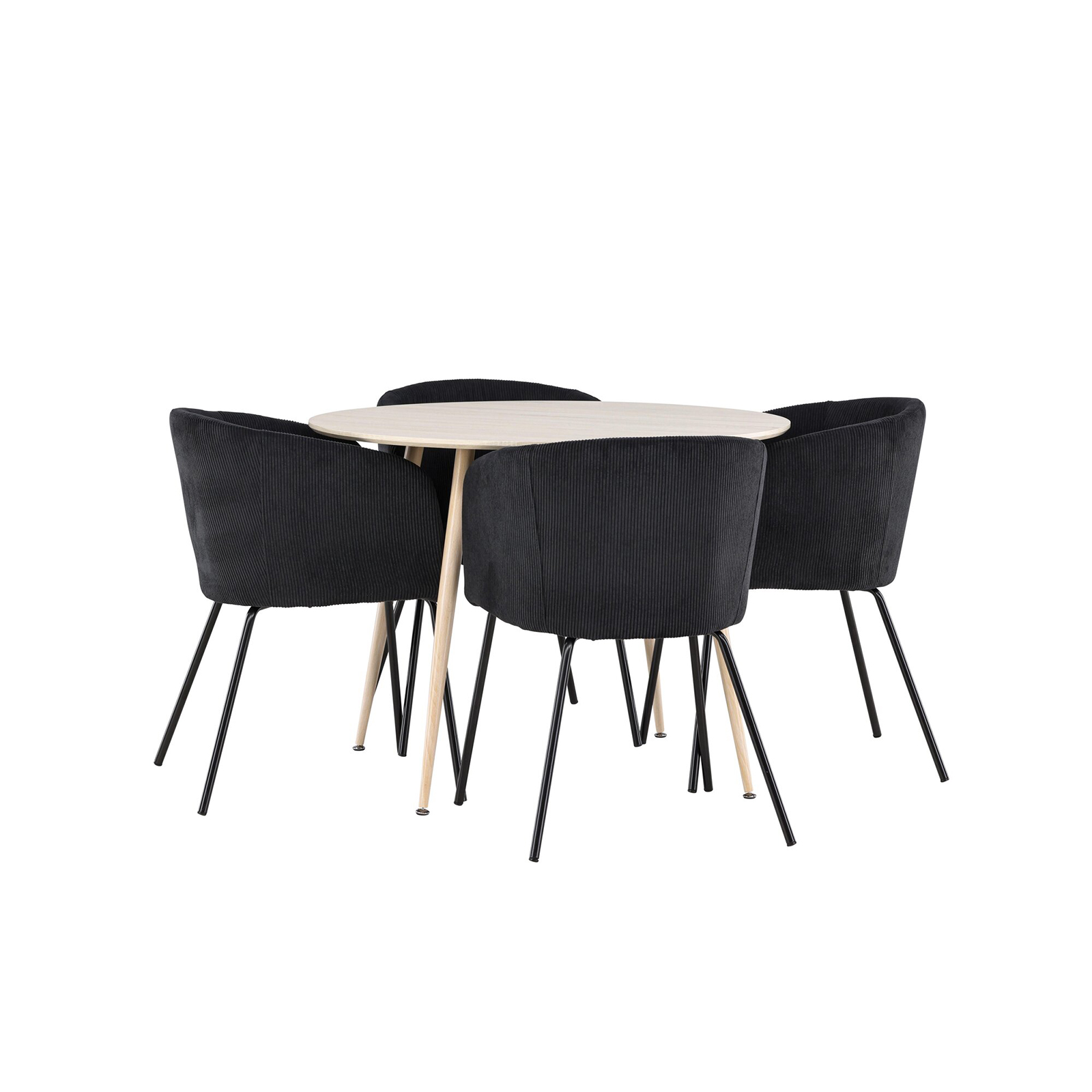 Spisegruppe Venture Home Plaza Ø100 med 4 stk Berit Stoler