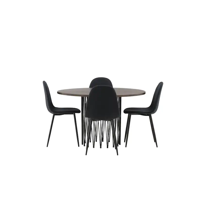 Spisegruppe furniture/fashion Stone med 4 Polar Stoler