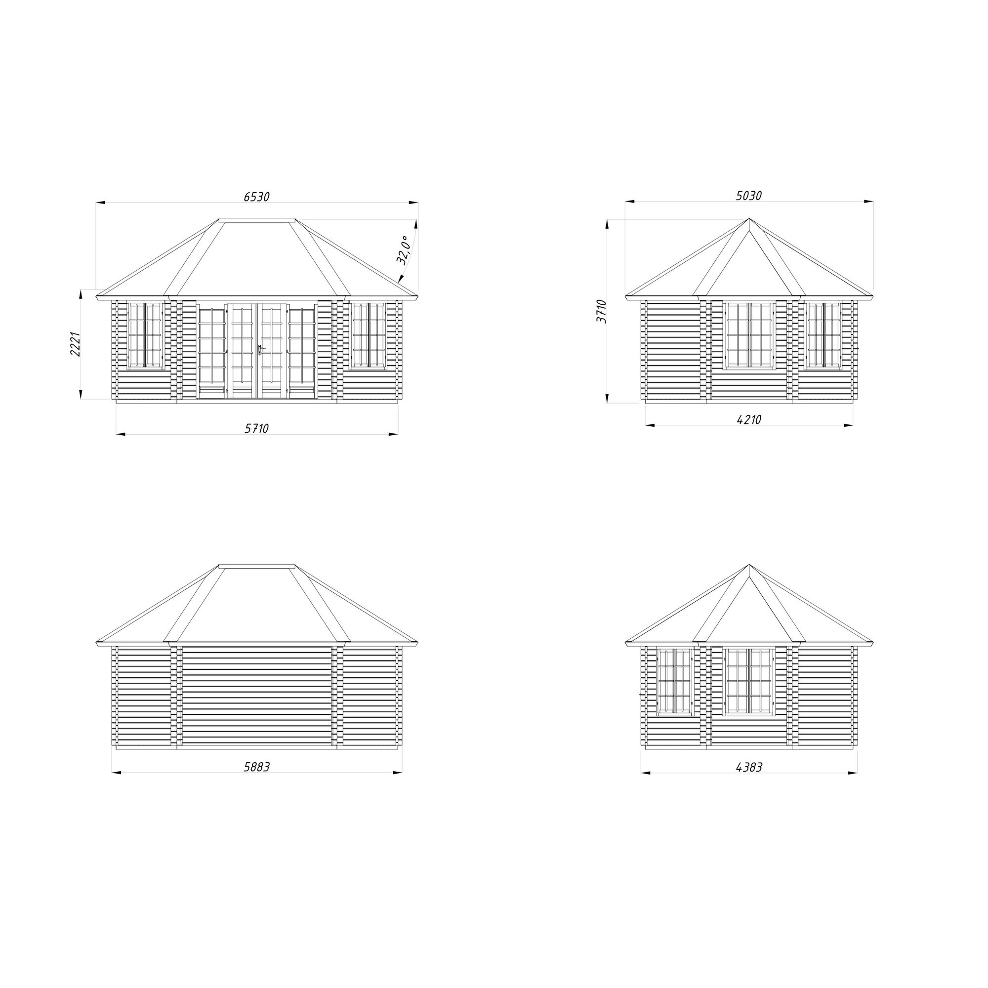 Lysthus Palmako Hanna 20,3 m2