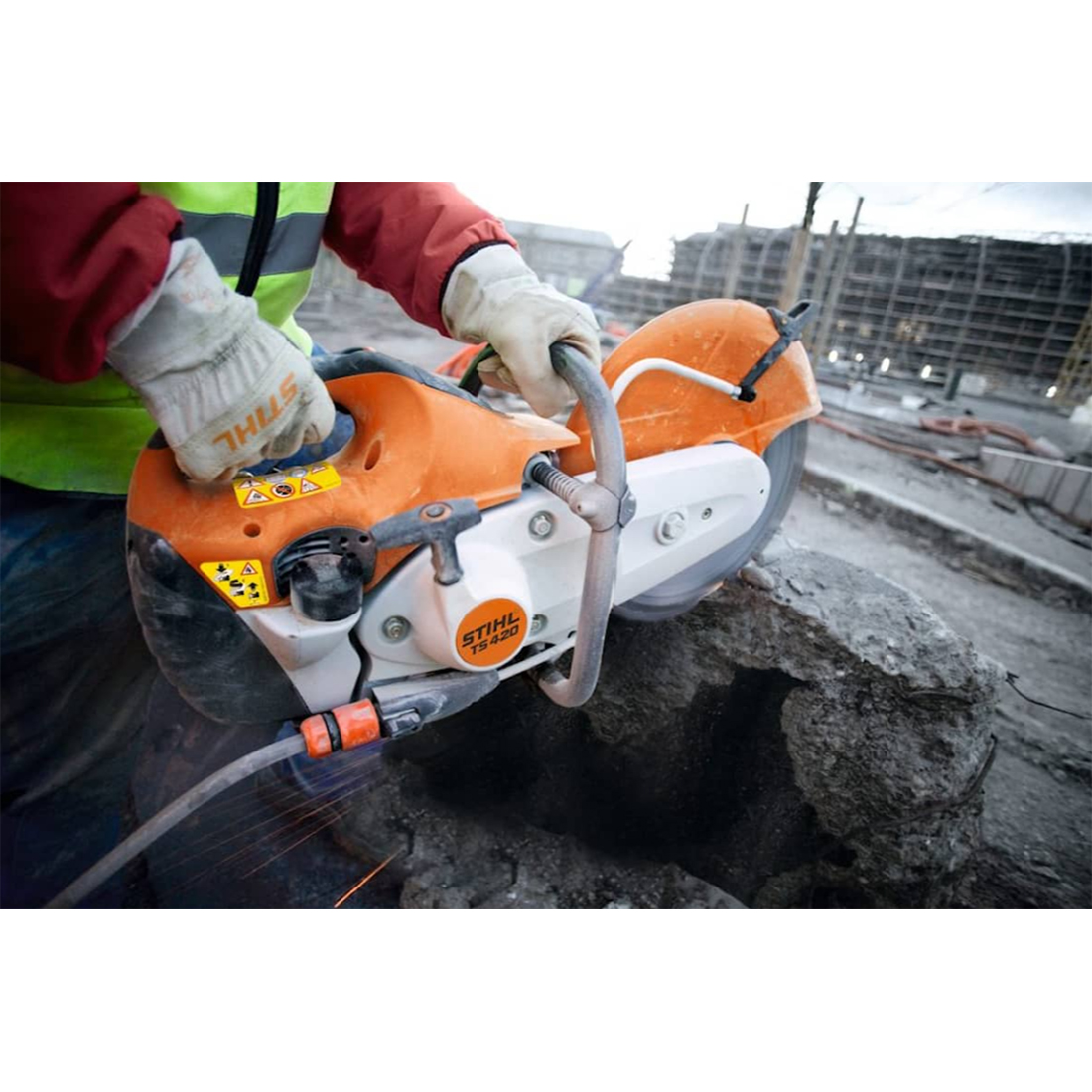 Kapp- og Gjæringssag STIHL TS 420 Kappemaskin med Langtidsfiltersystem og Diamantskive