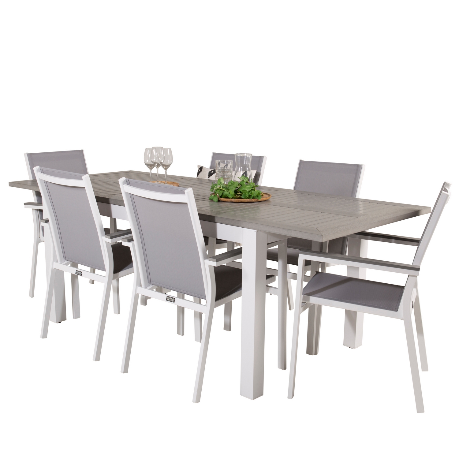 Spisegruppe Venture Home Aleyna 152/210 med 6 Pincy Stoler