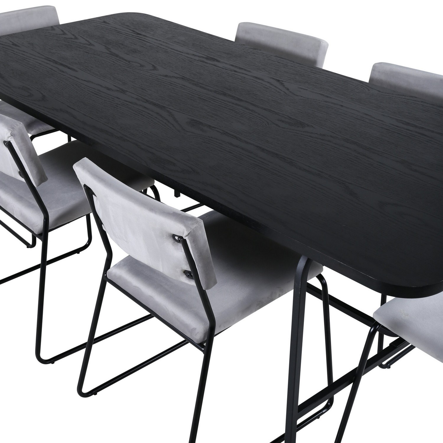 Spisegruppe Venture Home Chicago Spisebord og Kungshamn Spisestol Sort