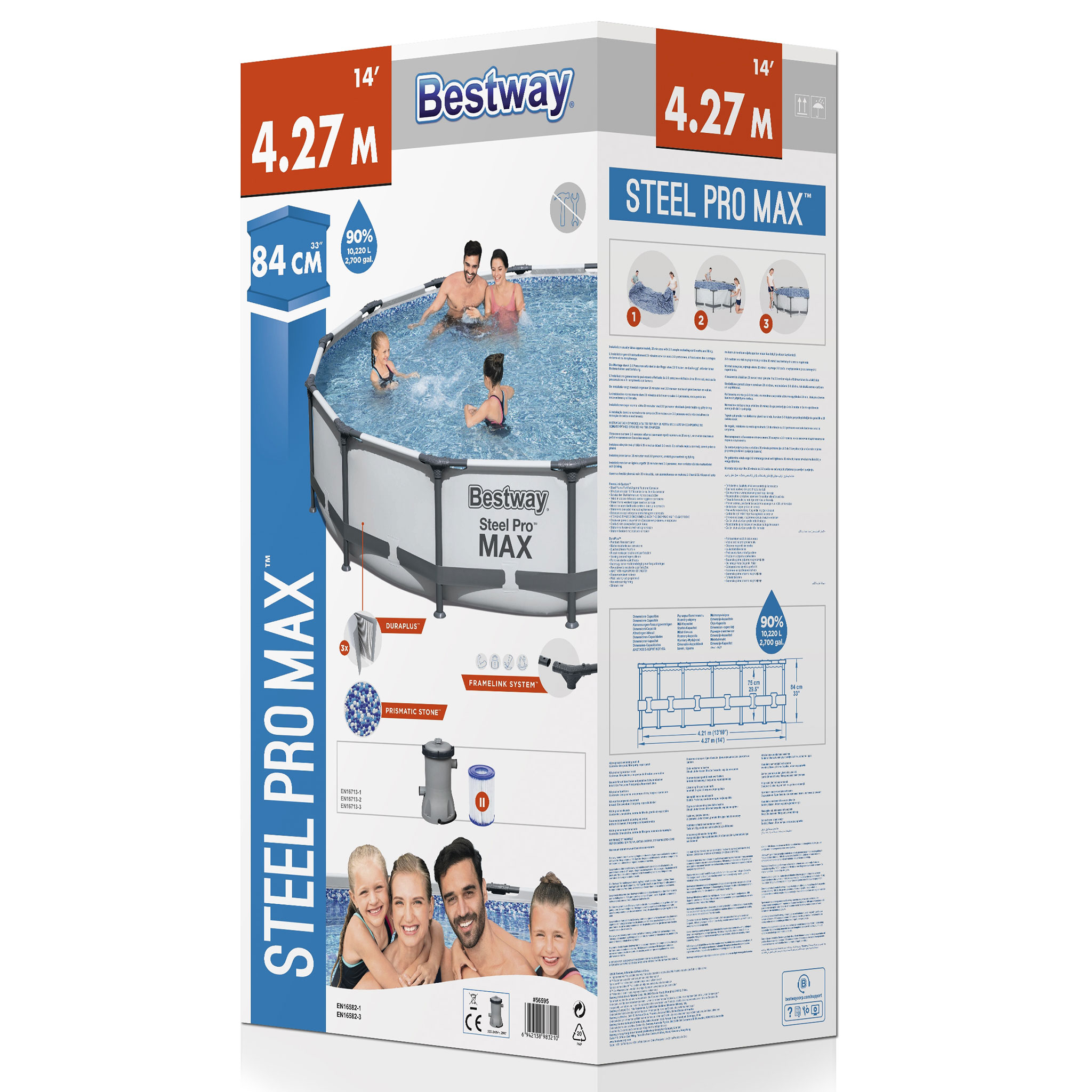 Bassengpakke Bestway Steel Pro Max Ø4,3 m