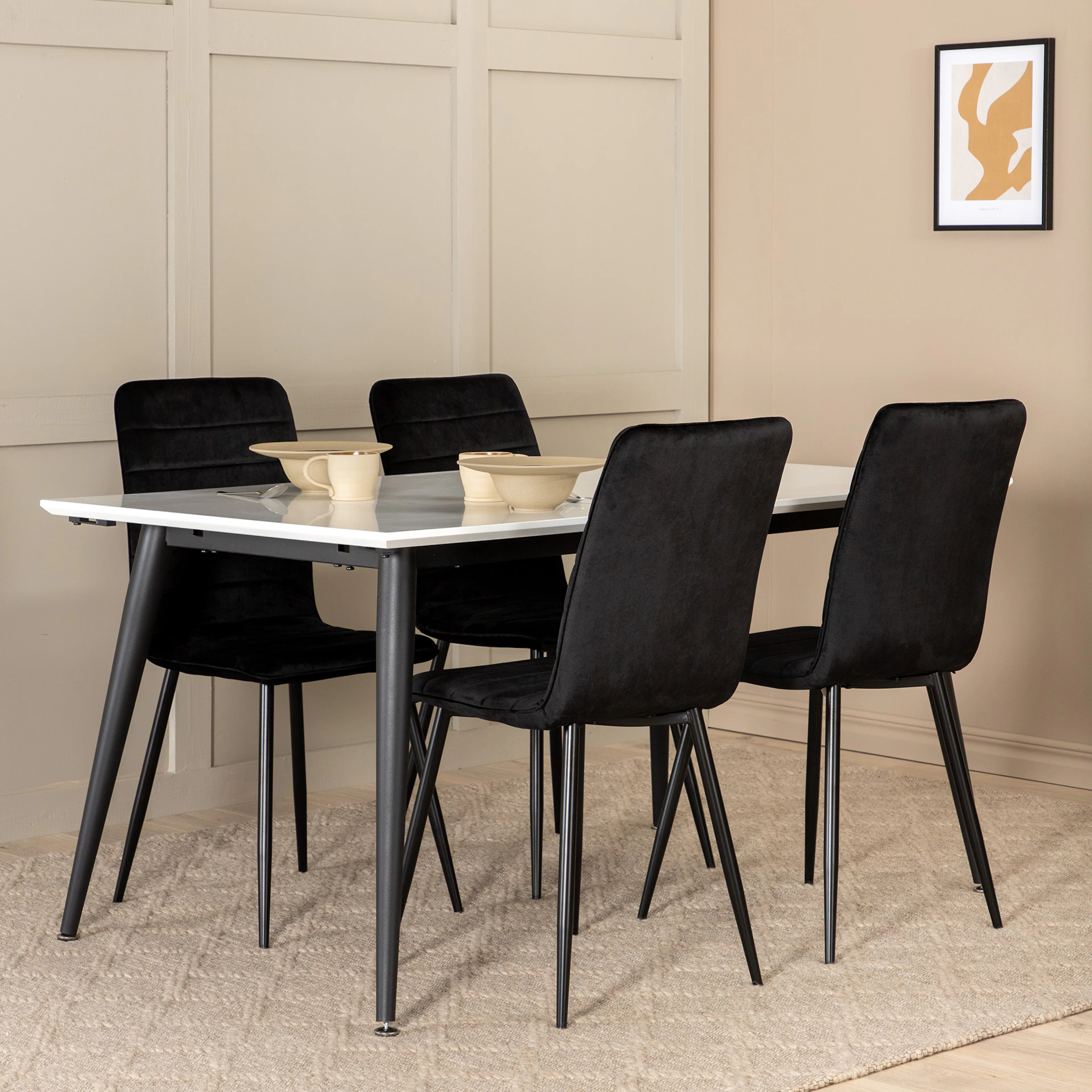 Spisegruppe Venture Home Jolie med 4 Walerina Stoler