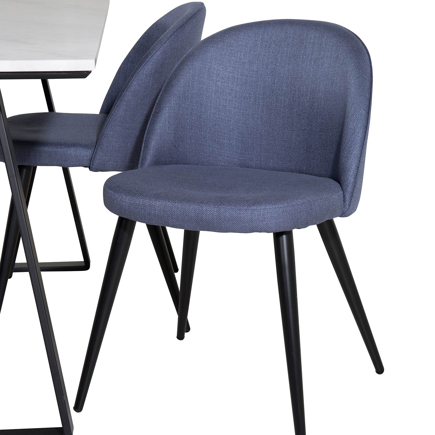 Spisegruppe Venture Home Estelle 140 med 4 Valentina Stoler Polyester