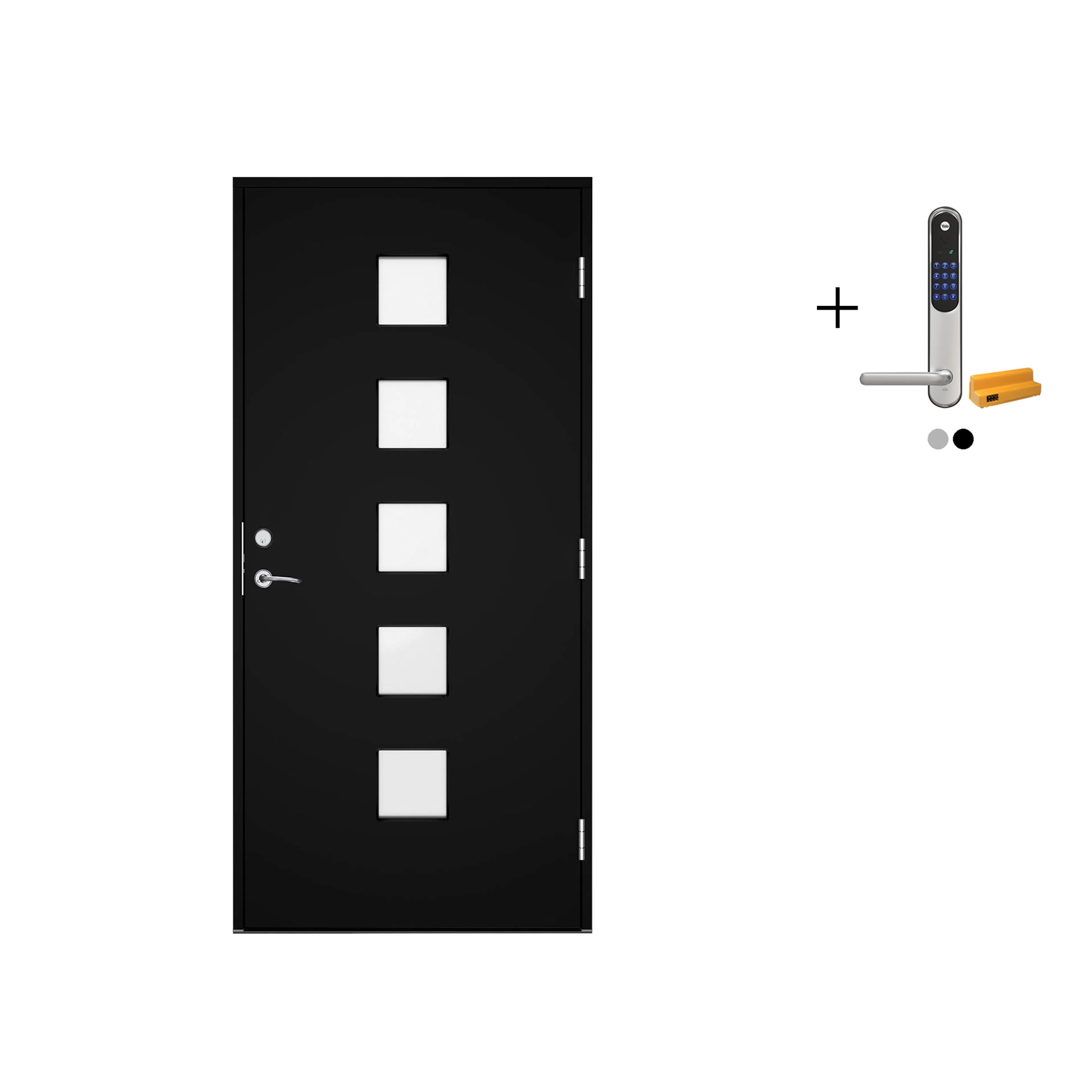 Ytterdør Swedoor Advance-Line Statement Core med Yale Doorman Classic Home