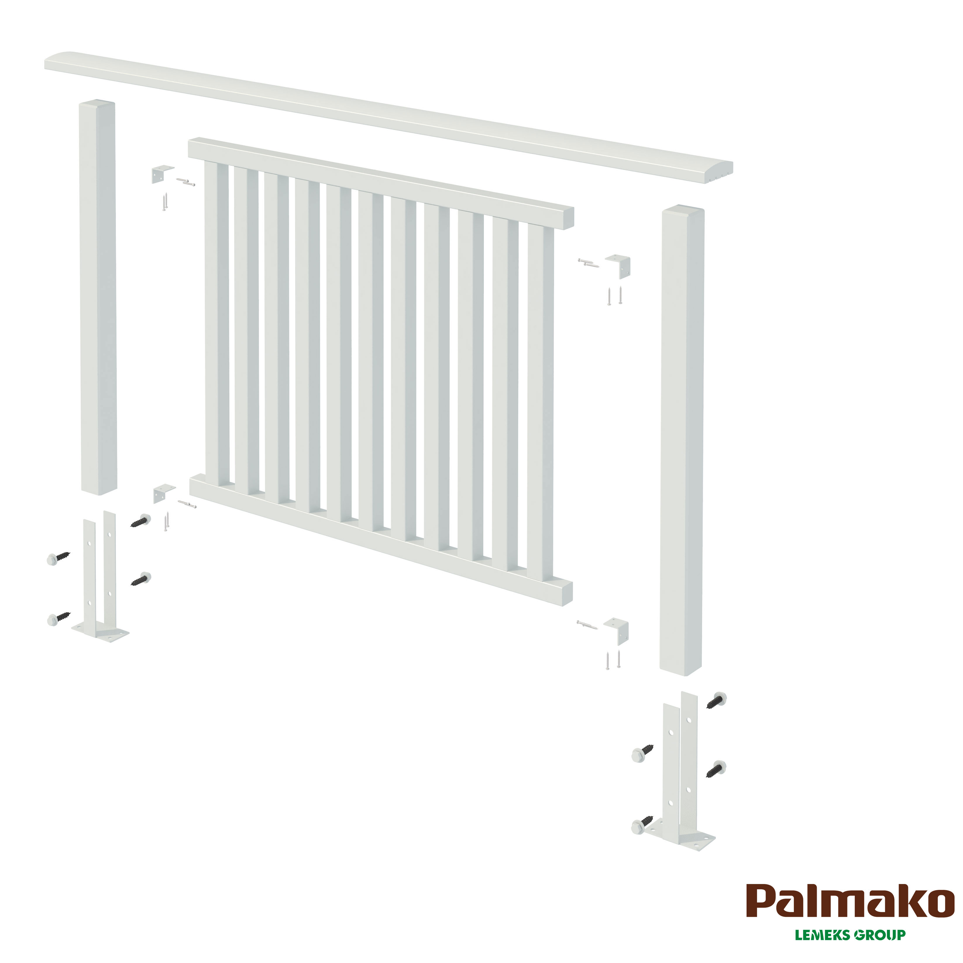Terrasserekkverk Palmako Siri 11