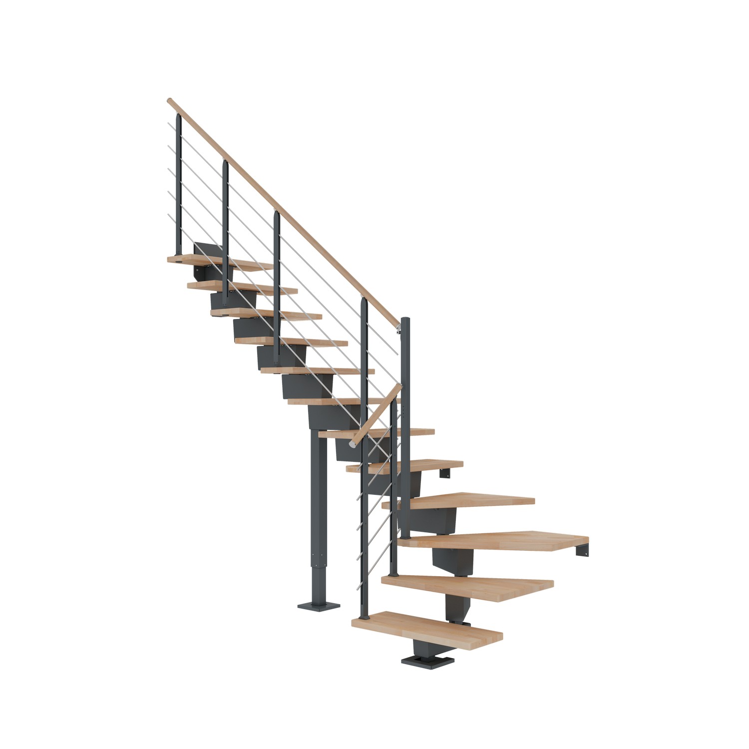 Hovedtrapp Dolle Dubai Bøk Oljet 1/4-Sving Design