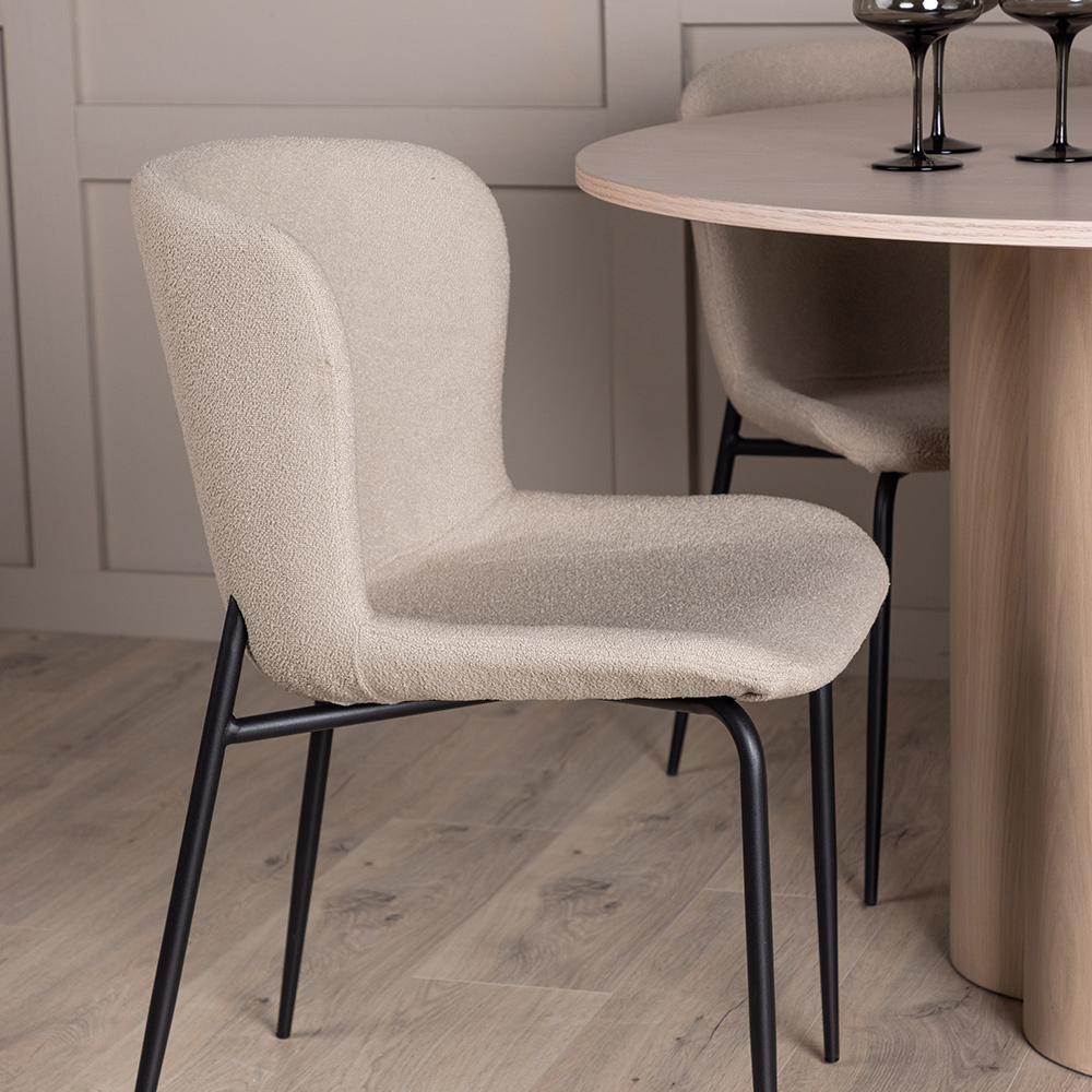 Spisegruppe Venture Home Olivia med 4 Modesto Stoler Natur
