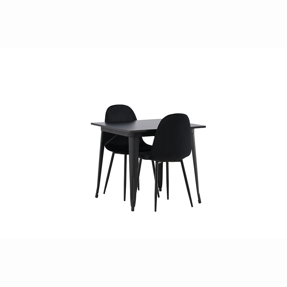 Spisegruppe Venture Home Tempe med 2 Polar Stoler Fløyel