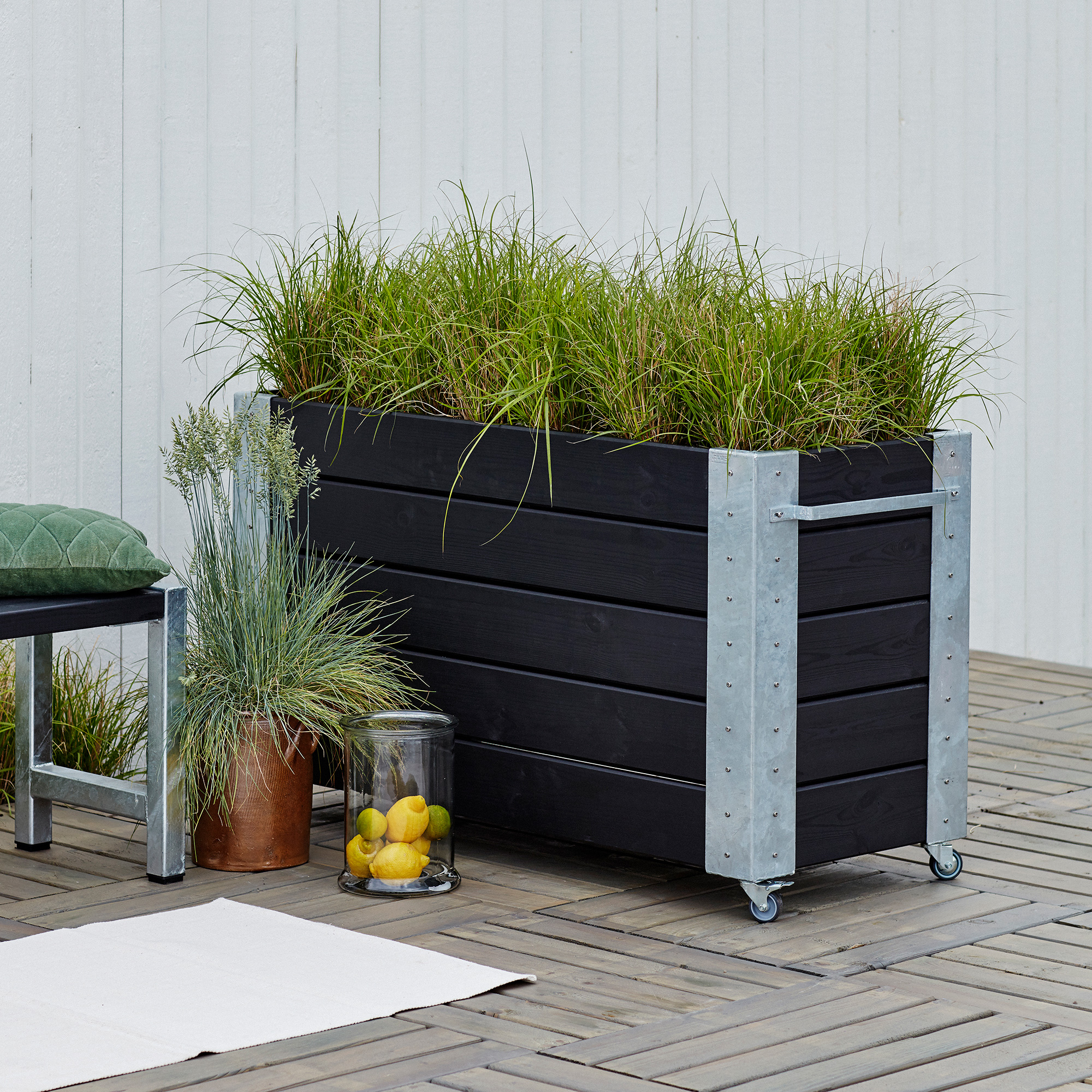 Blomsterkasse PLUS Cubic 50x120x70 cm