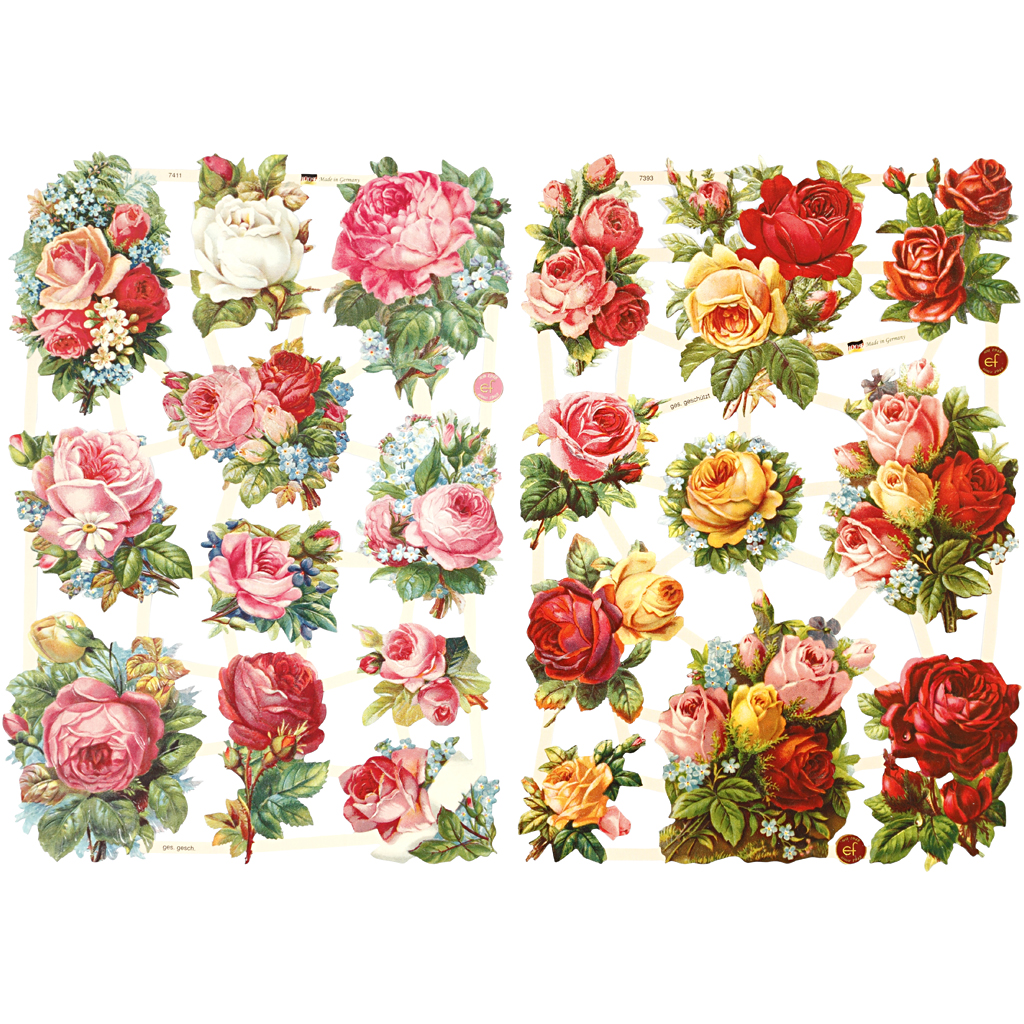 Glansbilder Creativ Company Roser 165x235 cm 2 Ark/1 Pk