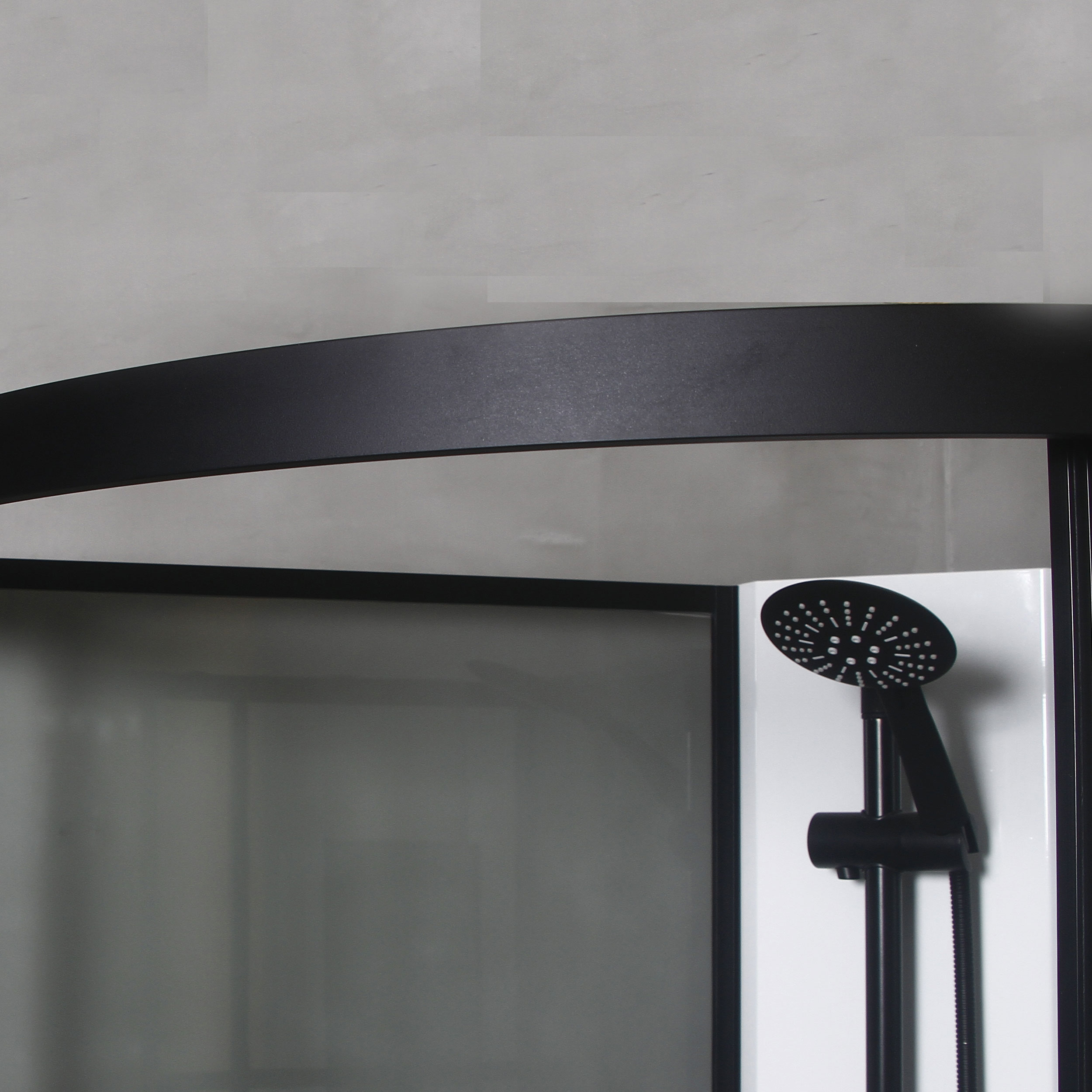 Dusjkabinett Bathlife Betrakta 80x80 Svart/Hvit