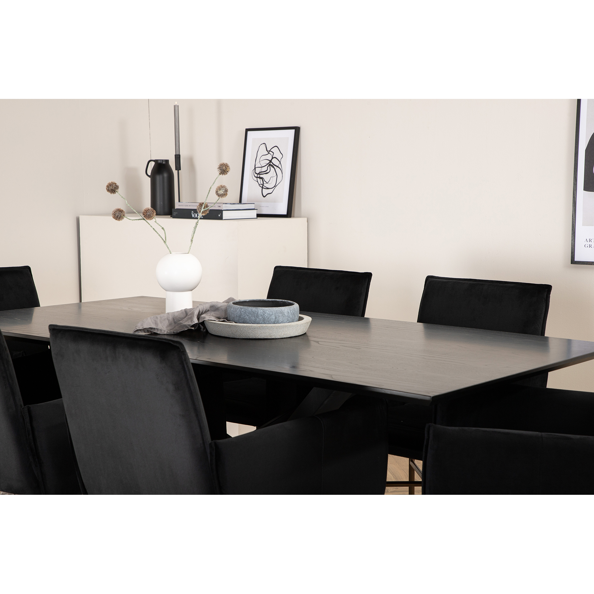 Spisegruppe Venture Home med Piata Spisebord og 6 Annika Spisestoler