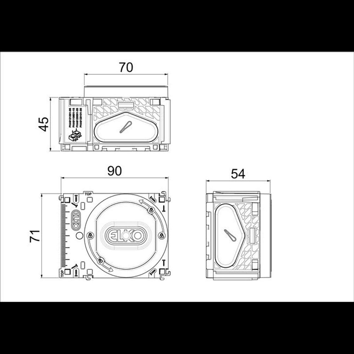 Koblingsboks Elko Flexi+ Innfelt Lav for Strømtilkobling