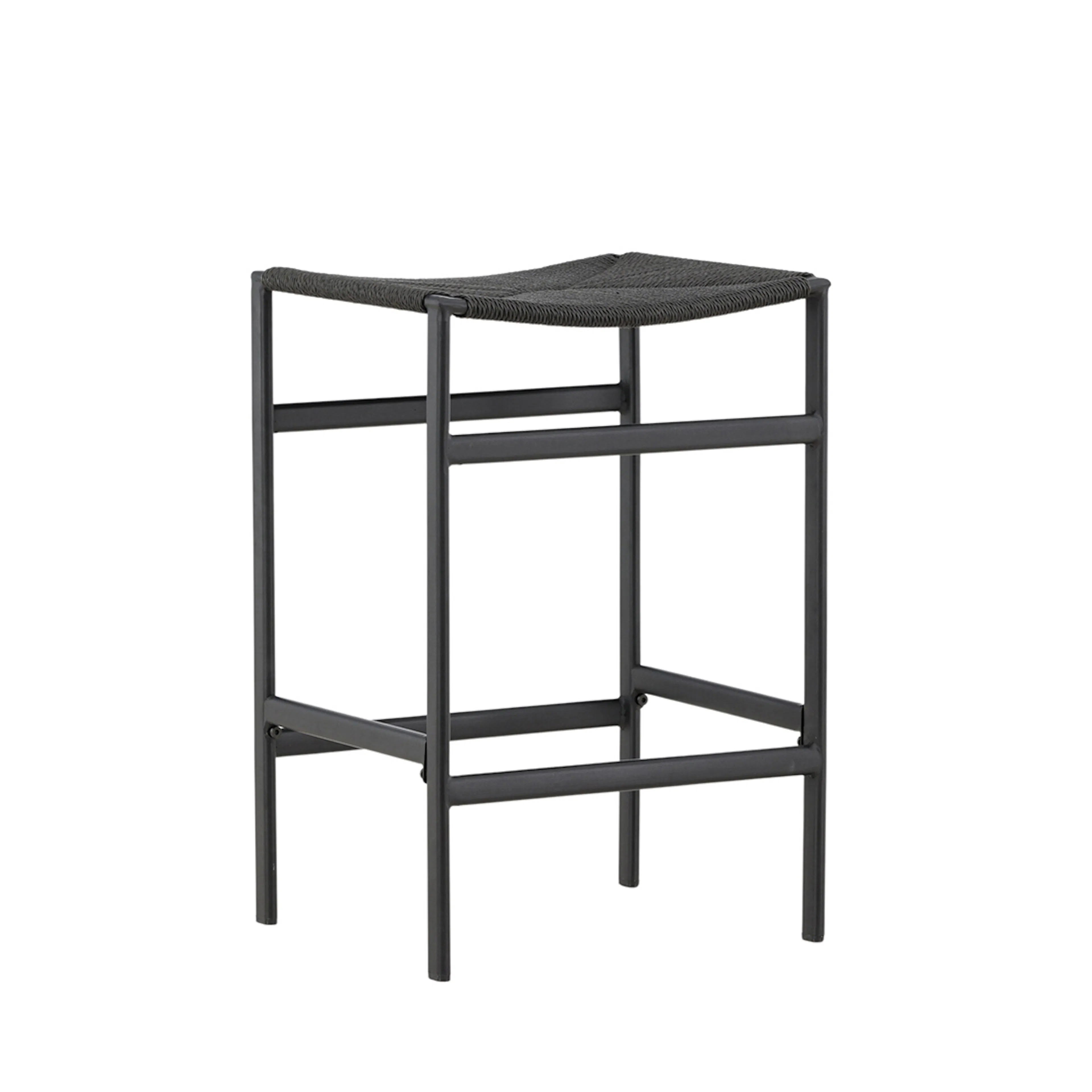 Polly Bar Chair 2-pack - Black / Black Rope Farge: Black