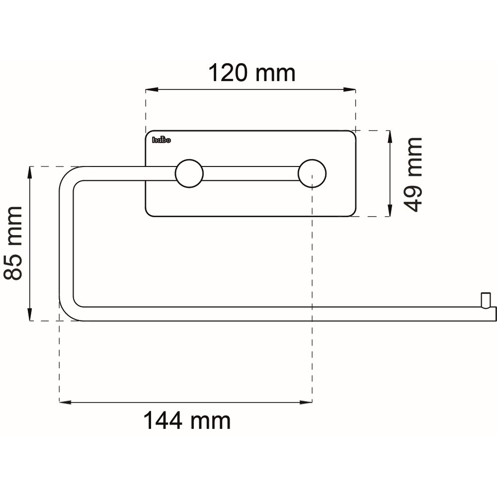 Toalettpapirholder Habo Angle Hvit