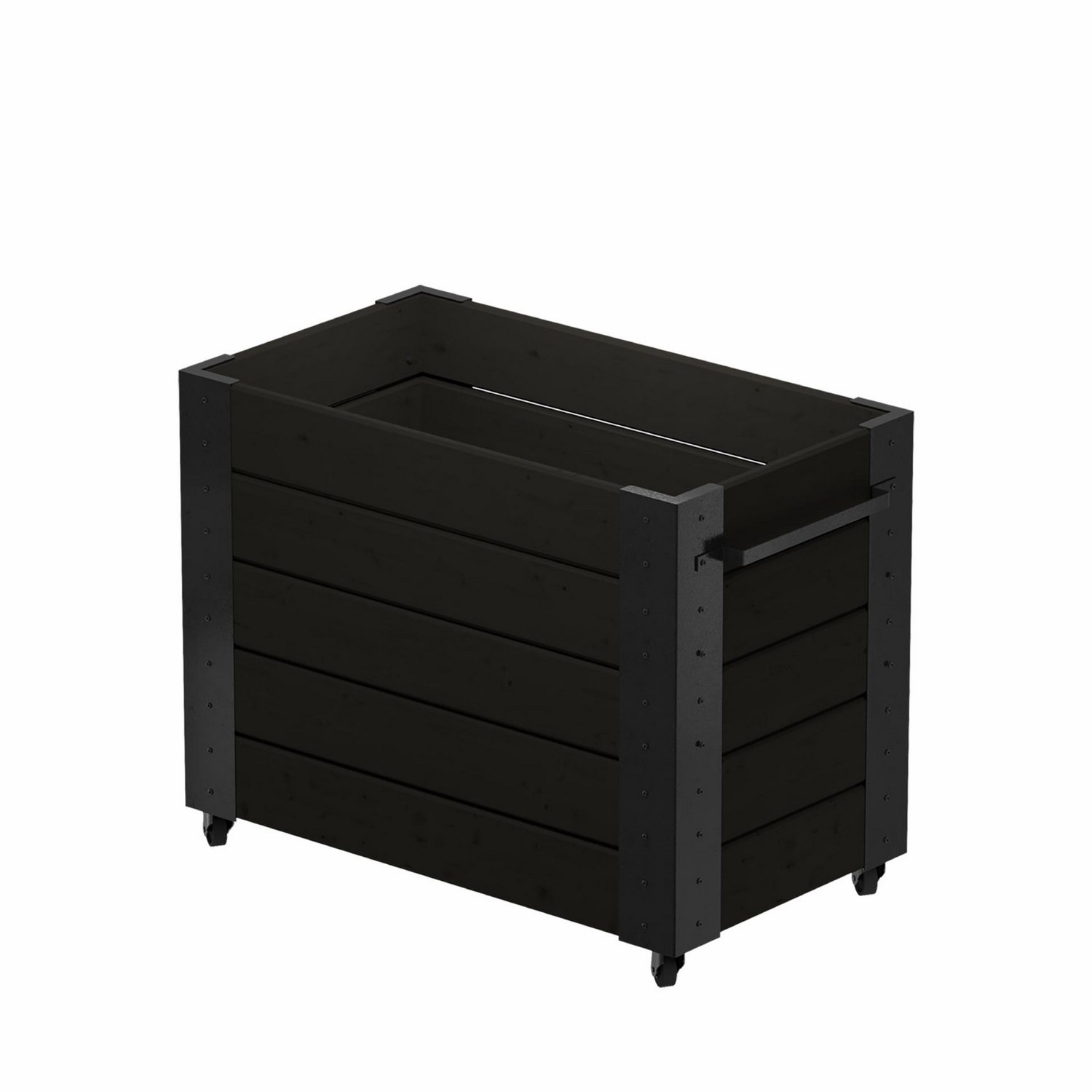 Blomsterkasse PLUS Cubic med Hjul 50 x 87 x 70