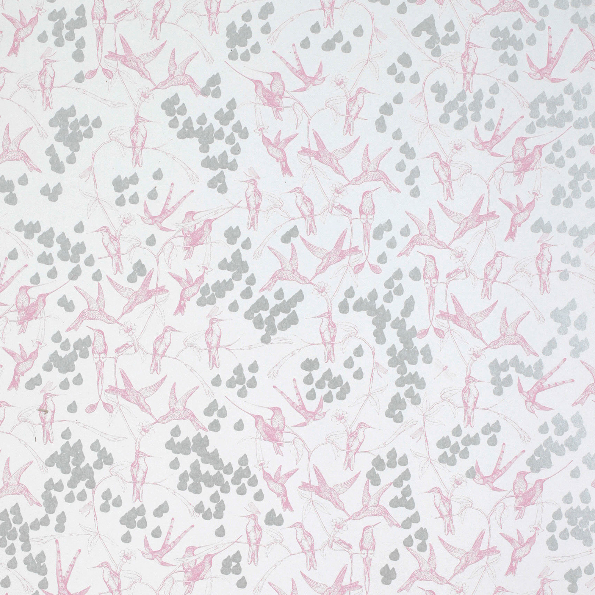 Tapet Mimou Rainbirds Natural/Pink | golv - tapeter - monstrad-tapet | KakelKungen