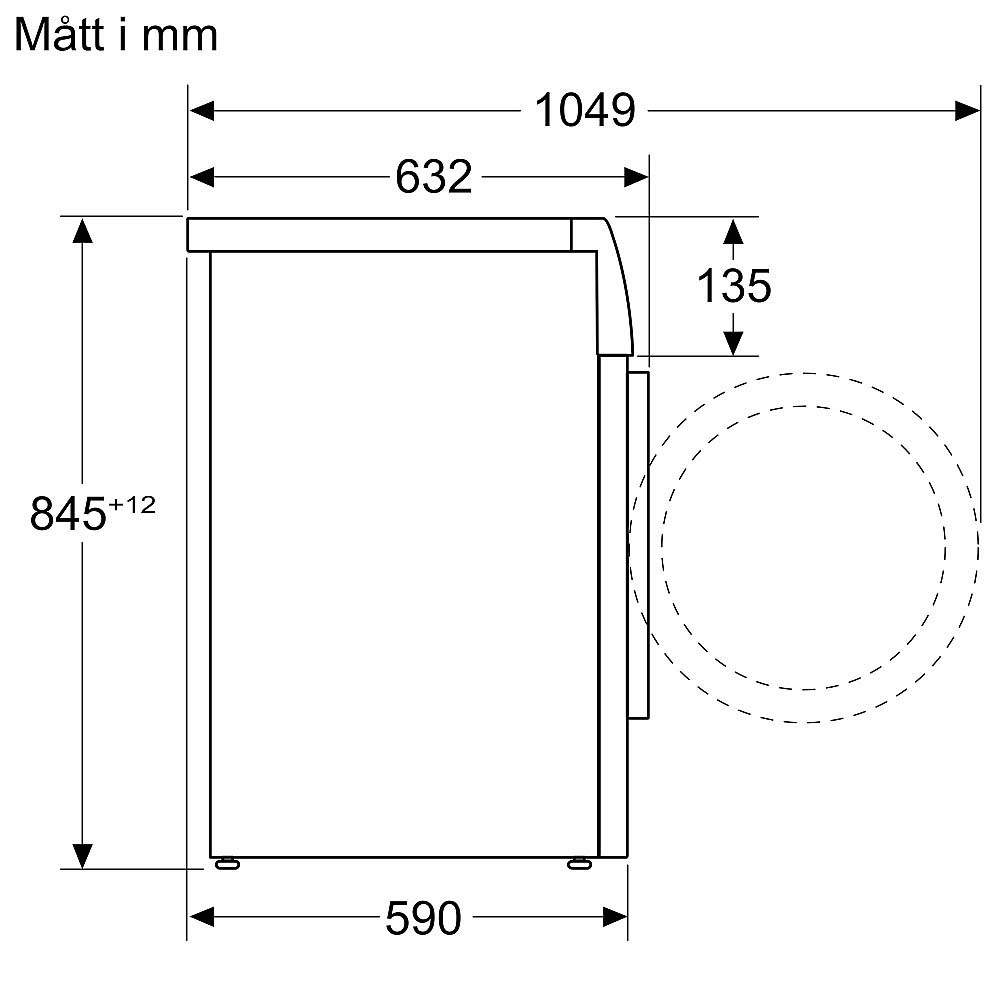 Frontmatad tvättmaskin Siemens WM14N29PDN