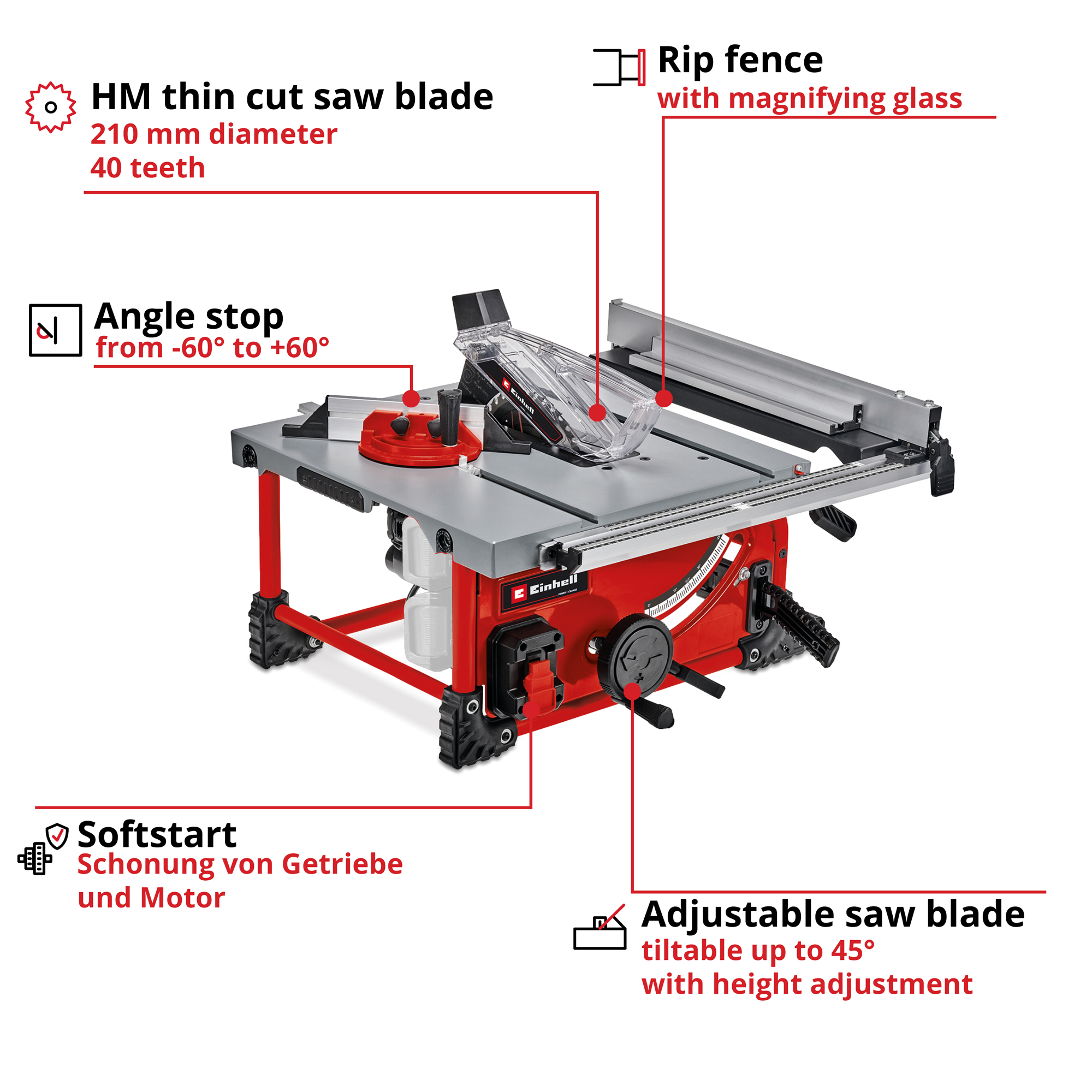 Bordsirkelsag Einhell TE-TS 2x18V Uten Batteri og Lader