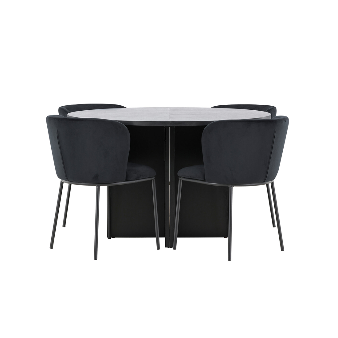 Spisegruppe Venture Home Strada Ø120 cm med 4st Edina Spisestoler