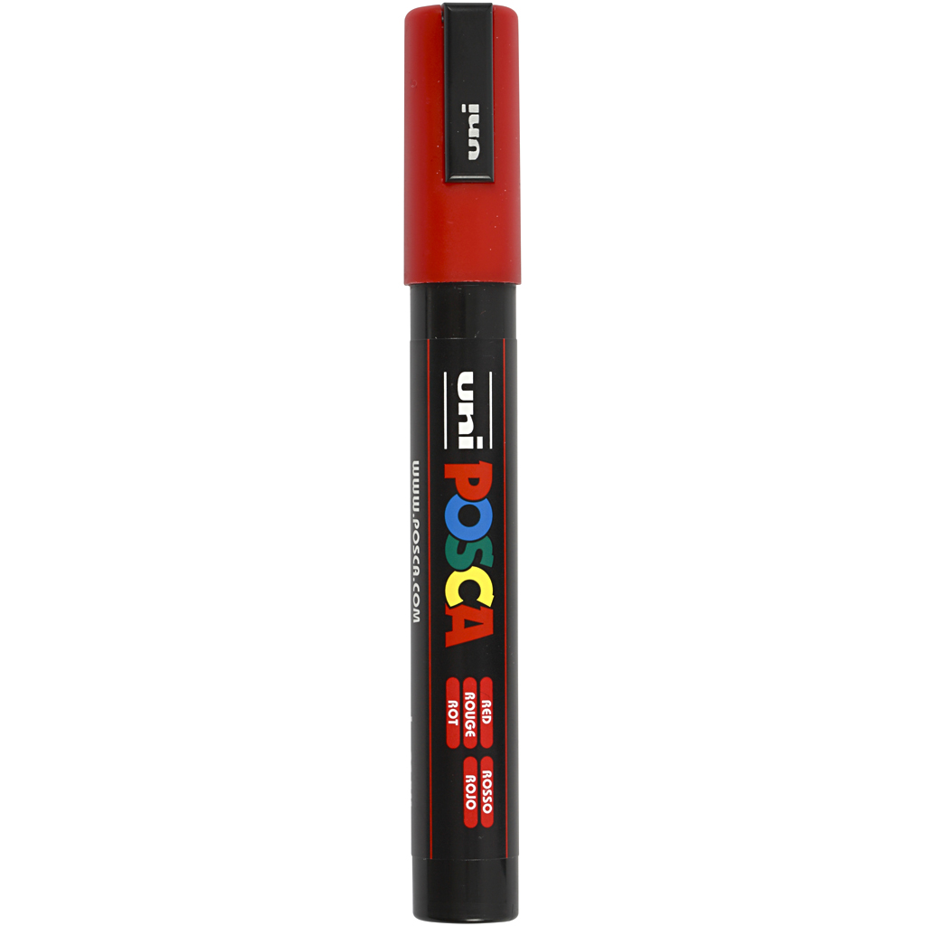 Posca Marker , röd, nr. PC-5M, spets 2,5 mm, 1 st. Rød
