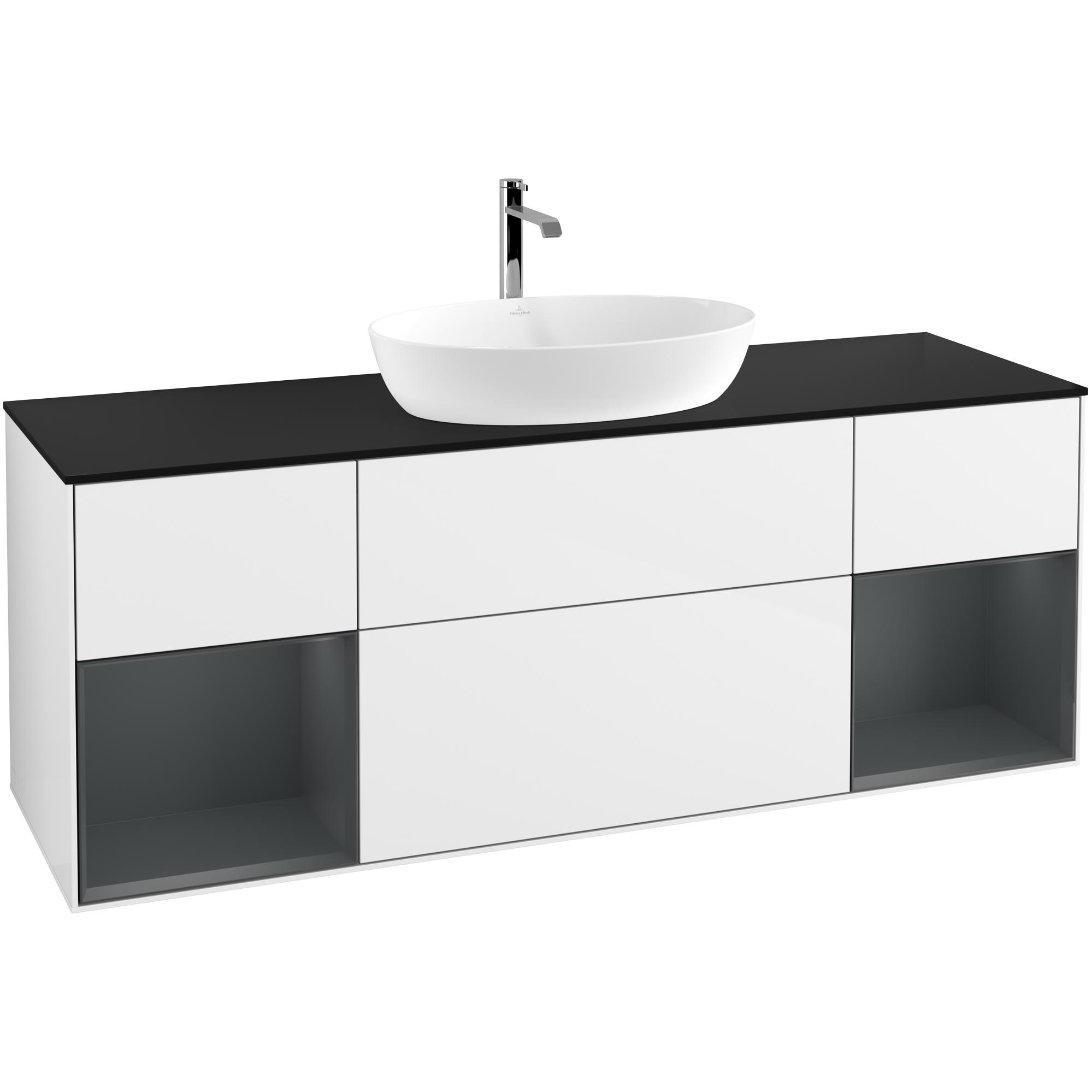Tvättställsskåp Villeroy & Boch Finion med Två Hyllor och Bänkskiva för Fristående Tvättställ från Artis & Collaro