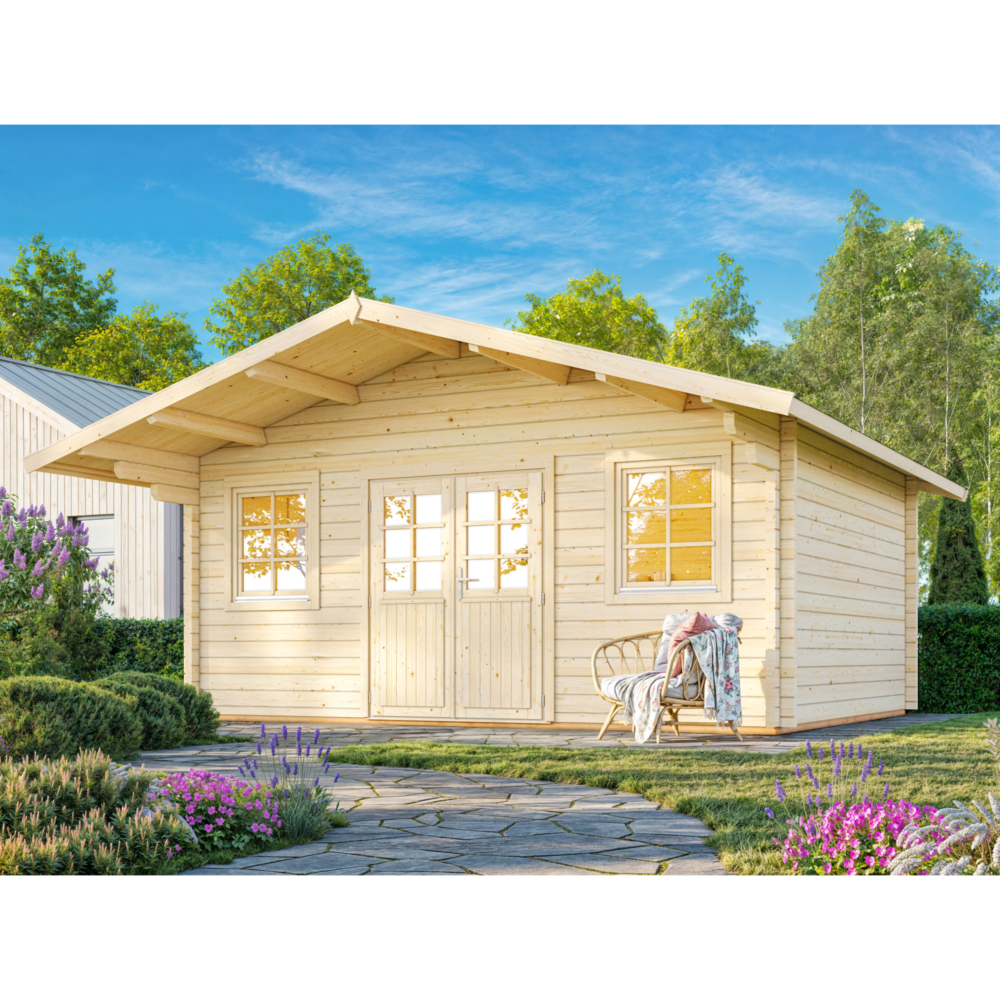 Anneks Palmako Helena 18,6 m2 med Shingel, Papp og Spiker