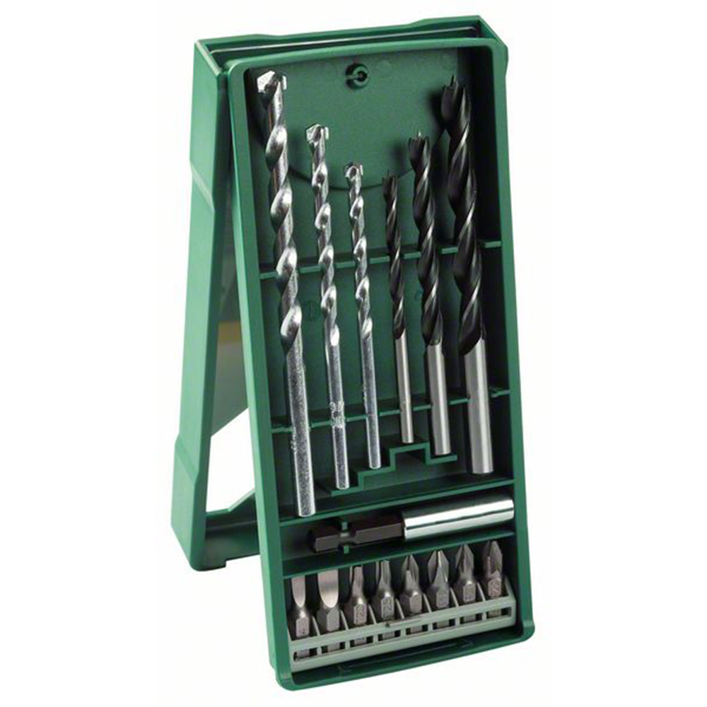 Borr-/bitsset Bosch Power Tools 15-delars Mini-X-Line