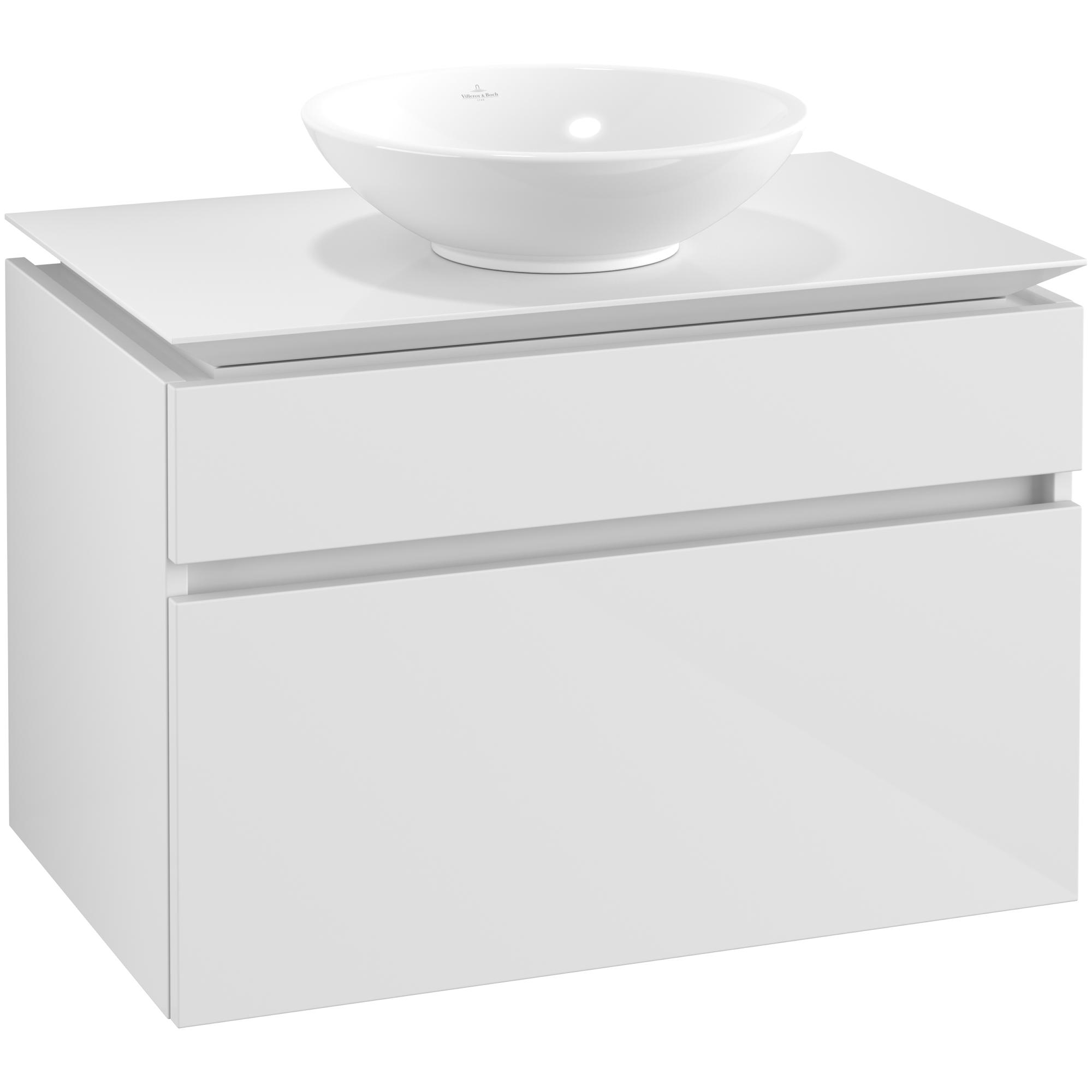 Tvättställsskåp Villeroy & Boch Legato 800 med 2 Lådor för Ytmonterat Tvättställ | badrum - badrumsmobler - tvattstallsskap-och-kommod | KakelKungen