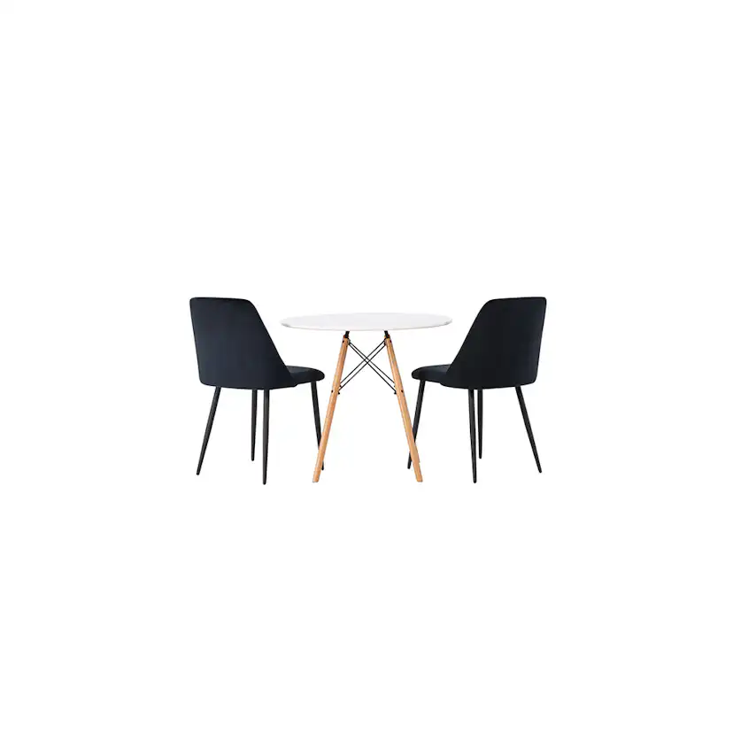 Spisegruppe Venture Home Danburi Ø60 cm med 2 stk Night Stoler