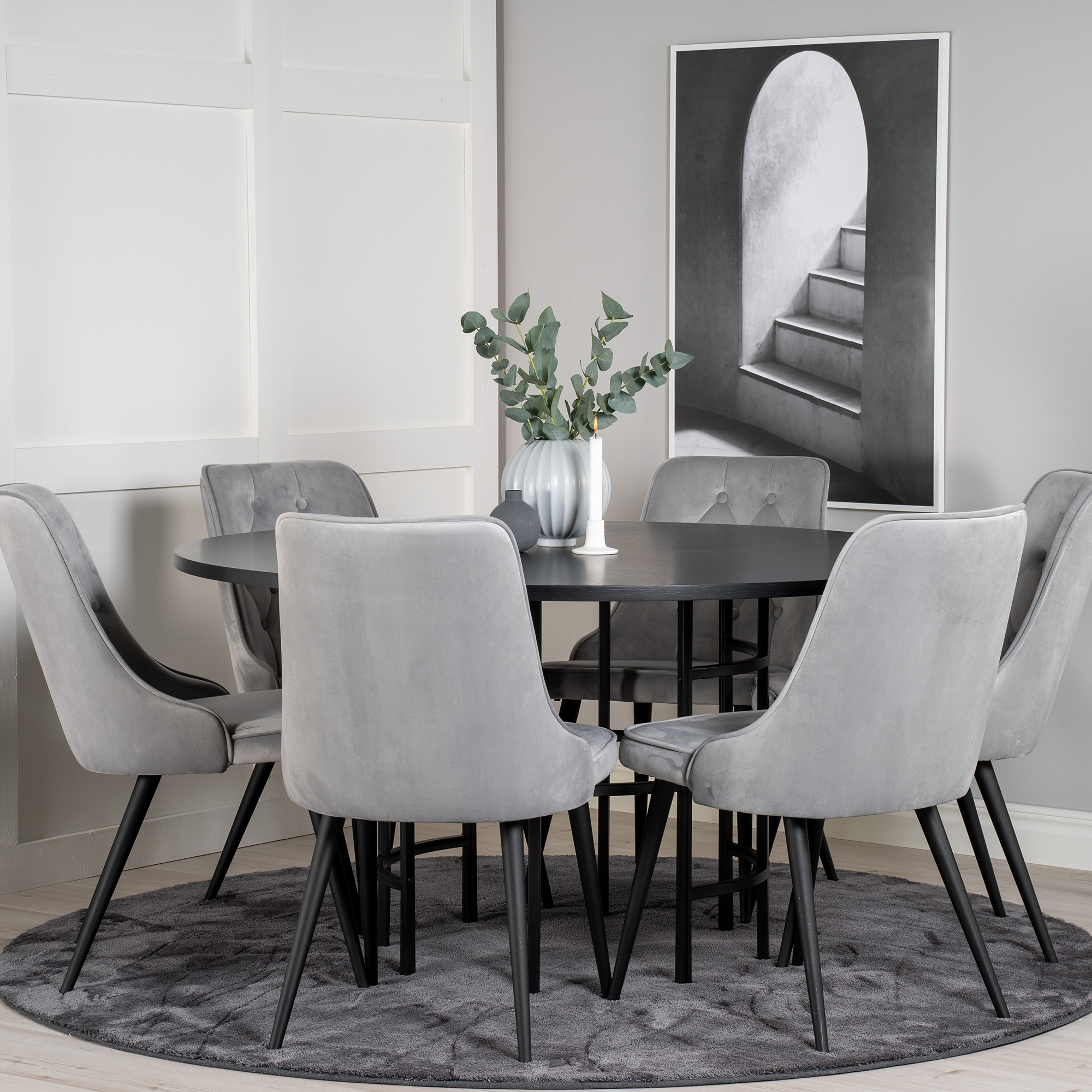 Spisegruppe furniture/fashion Copenhagen med 6 Vera Stoler