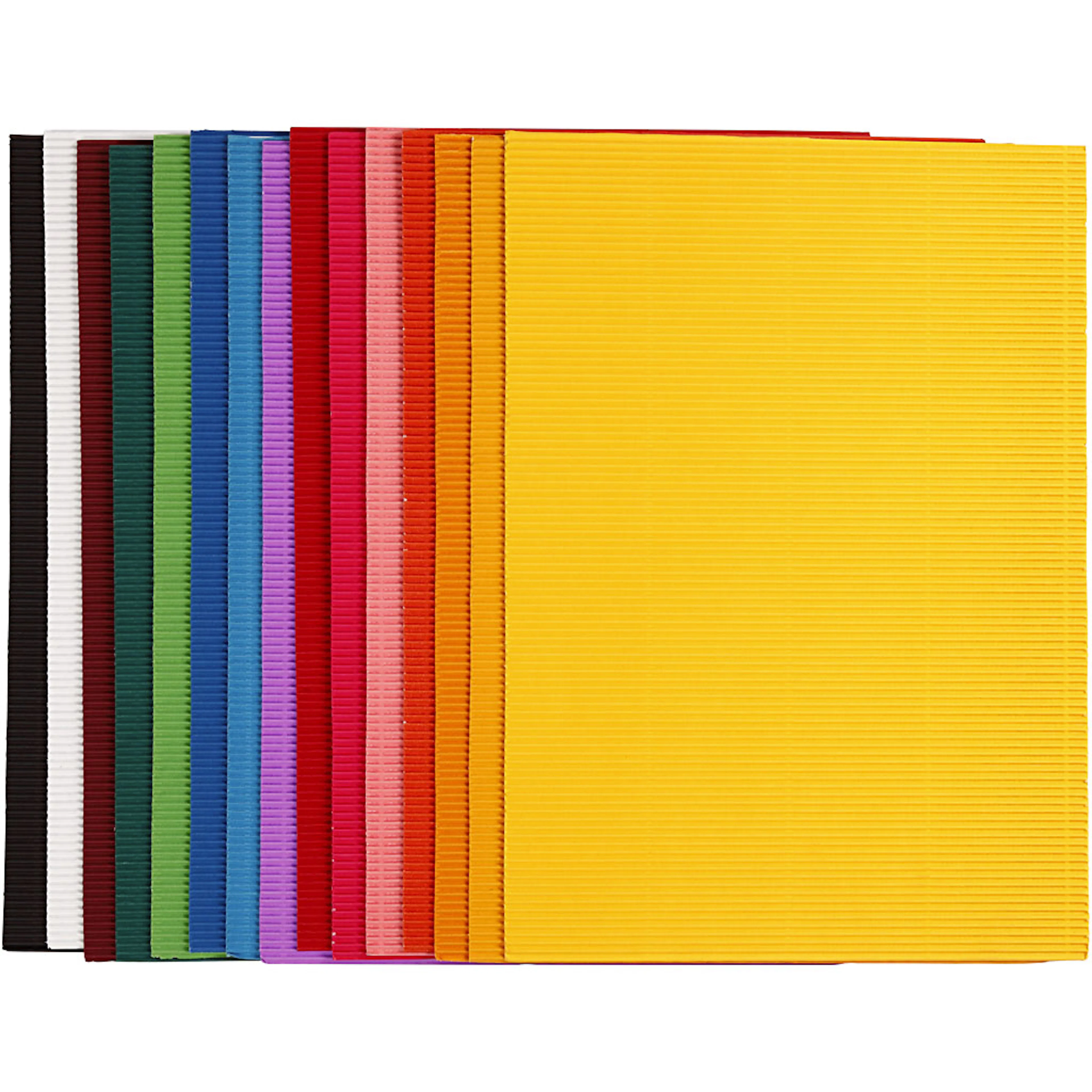 Bølgepapp Creativ Company 80 g 15 Ass Ark/1 Pk