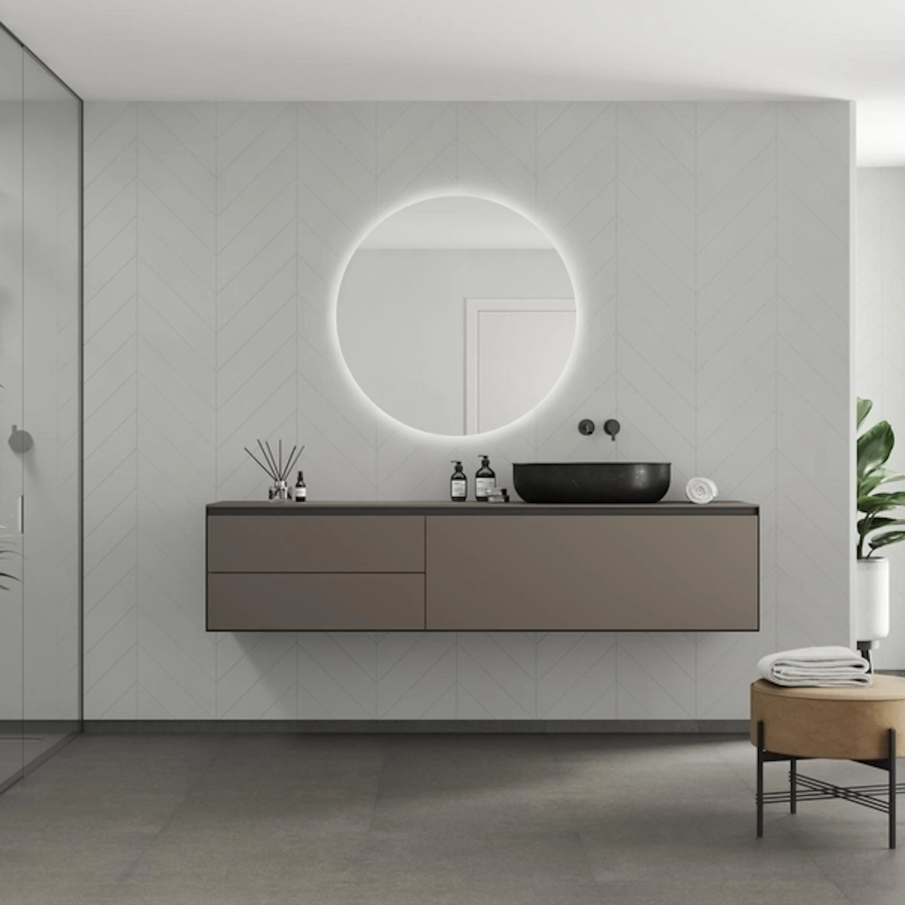 Baderomspanel Fibo 2145-M78 Grey Cement
