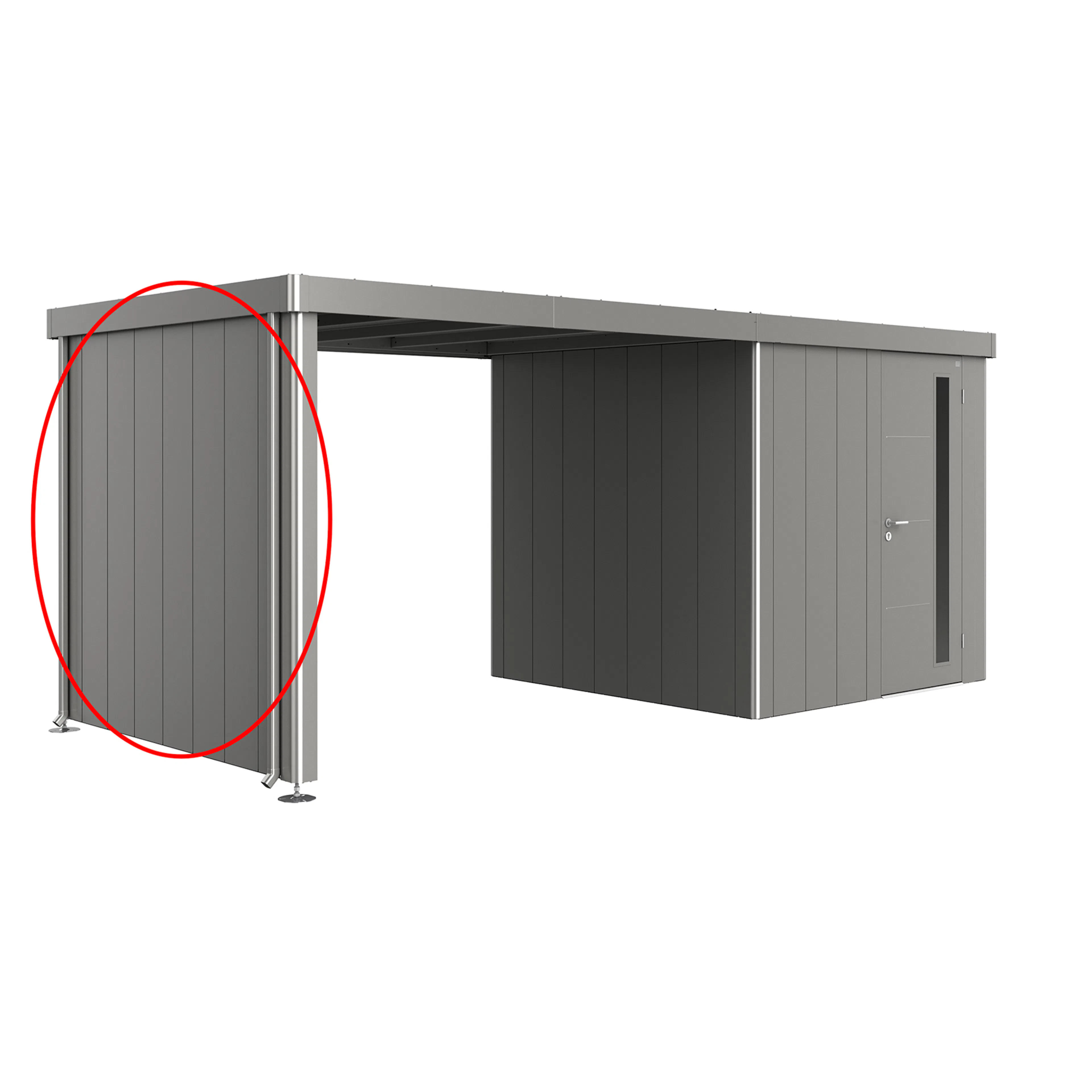 Sidevegg Biohort til Redskapsbod Neo 2A/2B/2C/2D